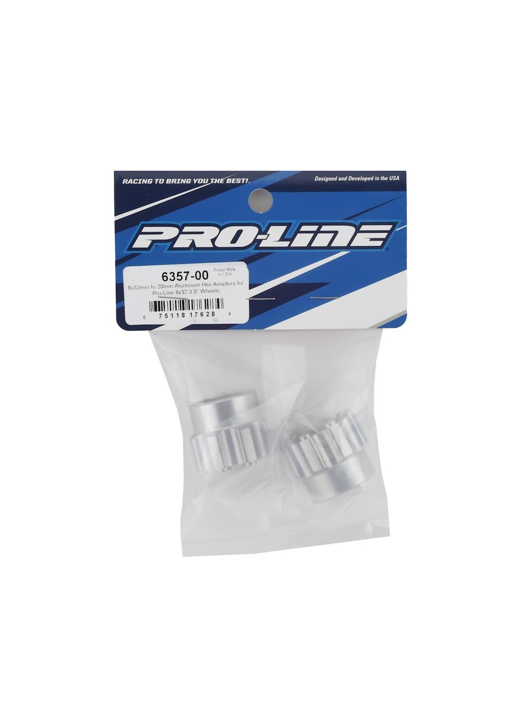 Pro-Line PRO635700 Pro Line 8x32 to 20mm Aluminum Hex for 8x32 3.8" Wheels