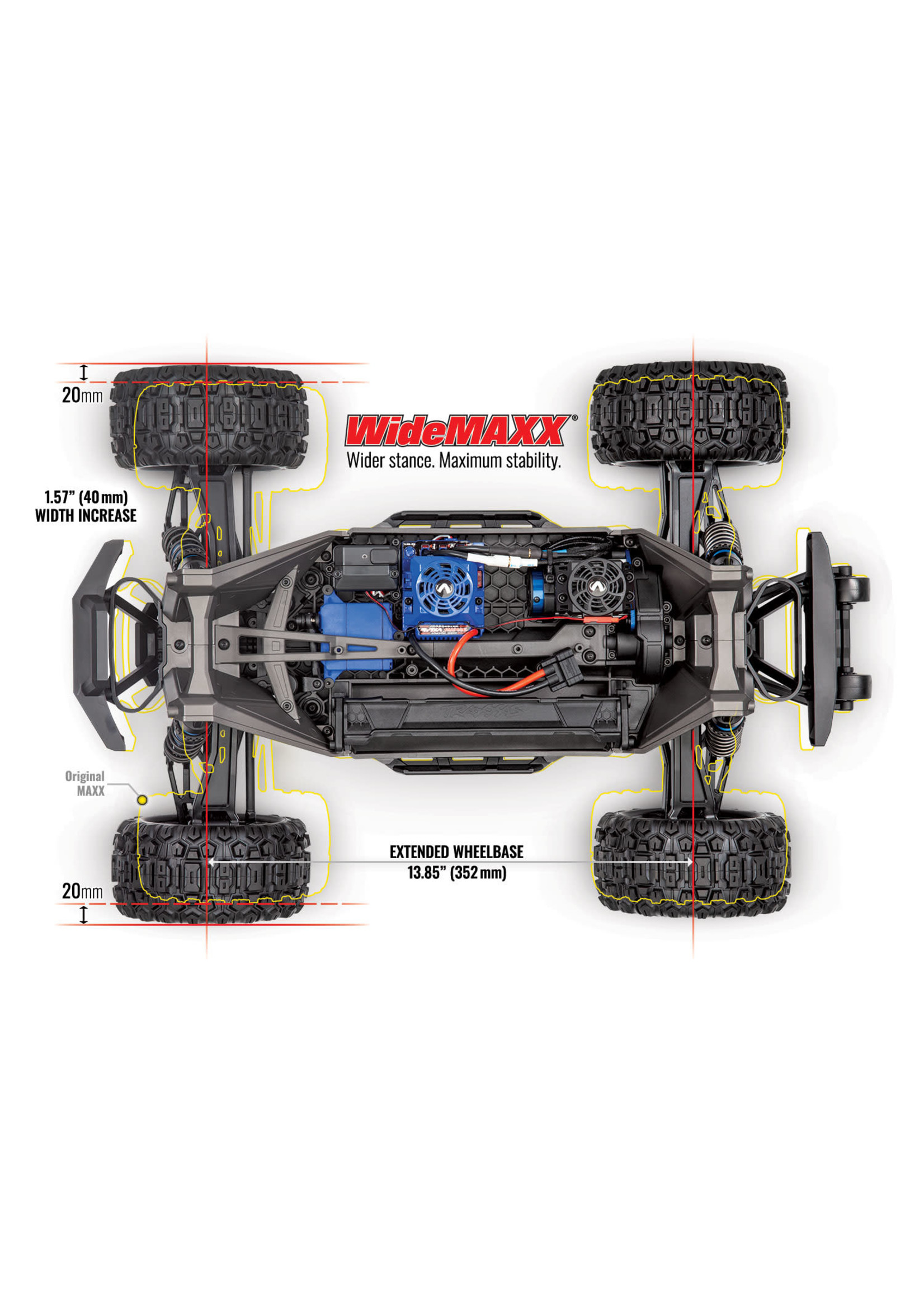 Traxxas 89086-4-ORNG Traxxas Maxx WideMaxx 1/10 Brushless RTR 4WD Monster Truck (Orange) w/TQi 2.4GHz Radio & TSM