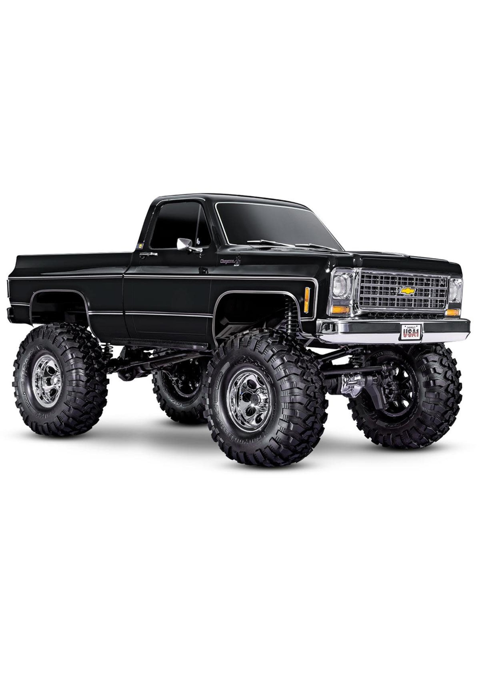 Traxxas 92056-4-BLK Traxxas TRX-4 1/10 Trail Crawler Truck w/'79 Chevrolet K10 Truck Body (Black) w/TQi 2.4GHz Radio