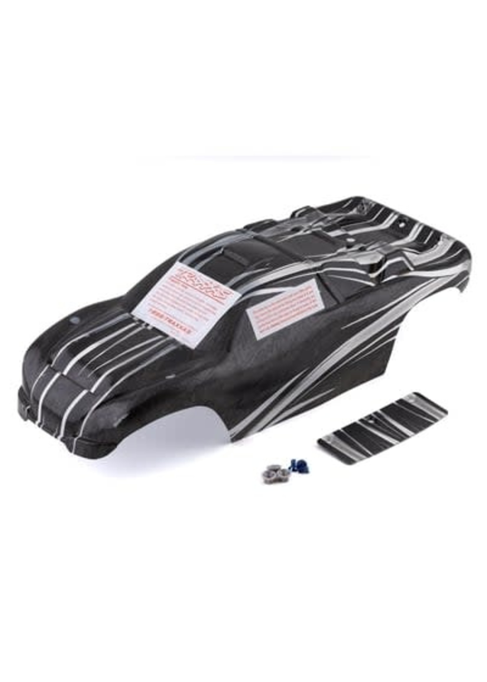 Traxxas 3719  Body, Rustler VXL, ProGraphix (replacement for the painted body. Graphics are printed, requires paint & final color application)/decal sheet/ wing and aluminum hardware