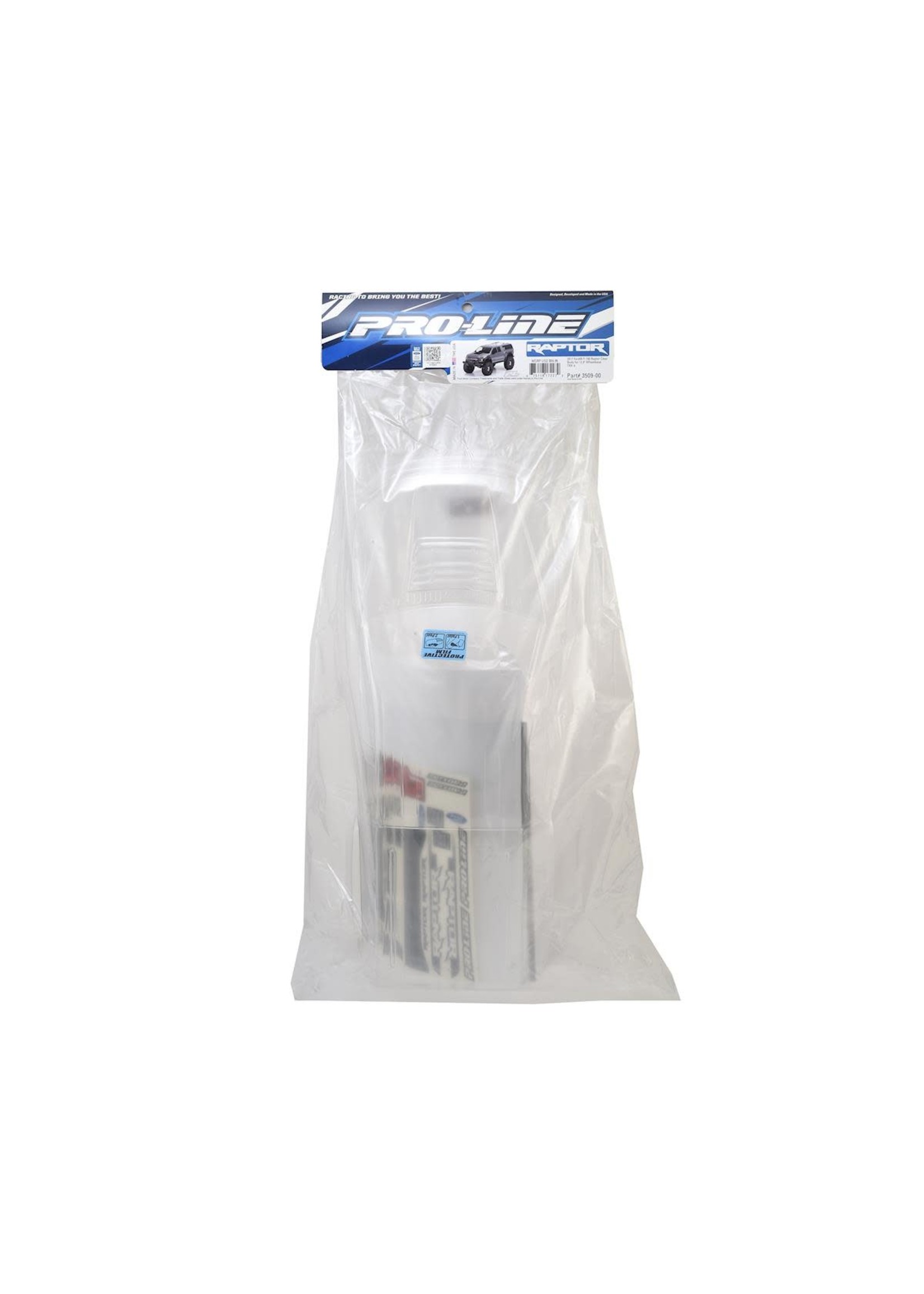 Pro-Line PRO350900 ProLine 12.8 WB TRX-4 2017 Ford F-150 Raptor Clear Body