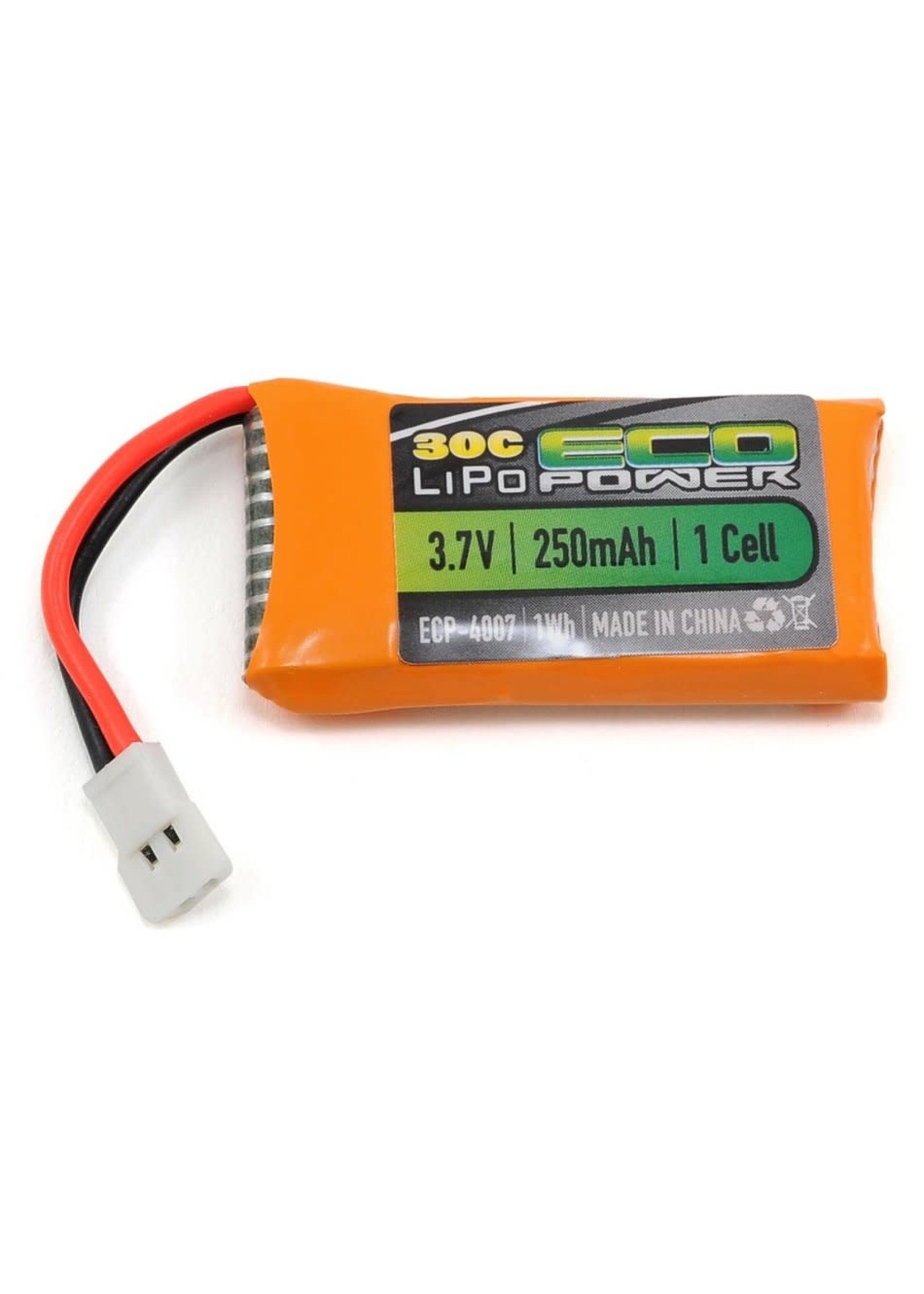 EcoPower ECP-4007 EcoPower "Electron" 1S LiPo 30C Battery Pack (3.7V/250mAh)