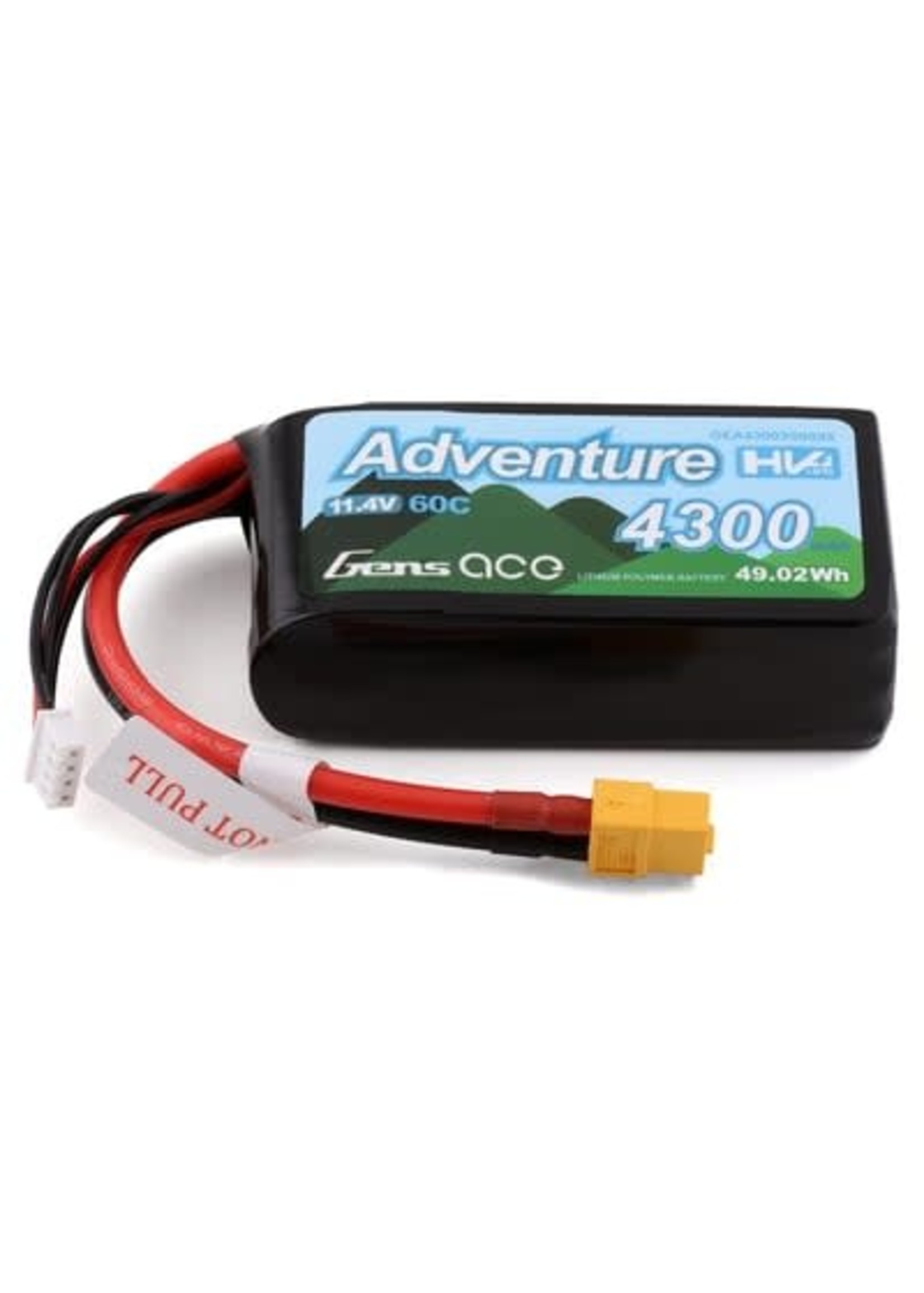 Gens ace GEA43003S60X6 Gens Ace 3s LiHV LiPo Battery 60C (11.4V/4300mAh) w/XT-60 Connector