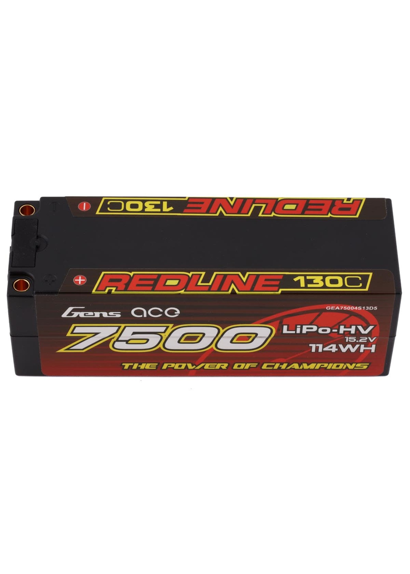 Gens ace GEA75004S13D5 Gens Ace 4s LiHV LiPo Battery 130C w/5mm Bullets & T-Style Adapter (15.2V/7500mAh)
