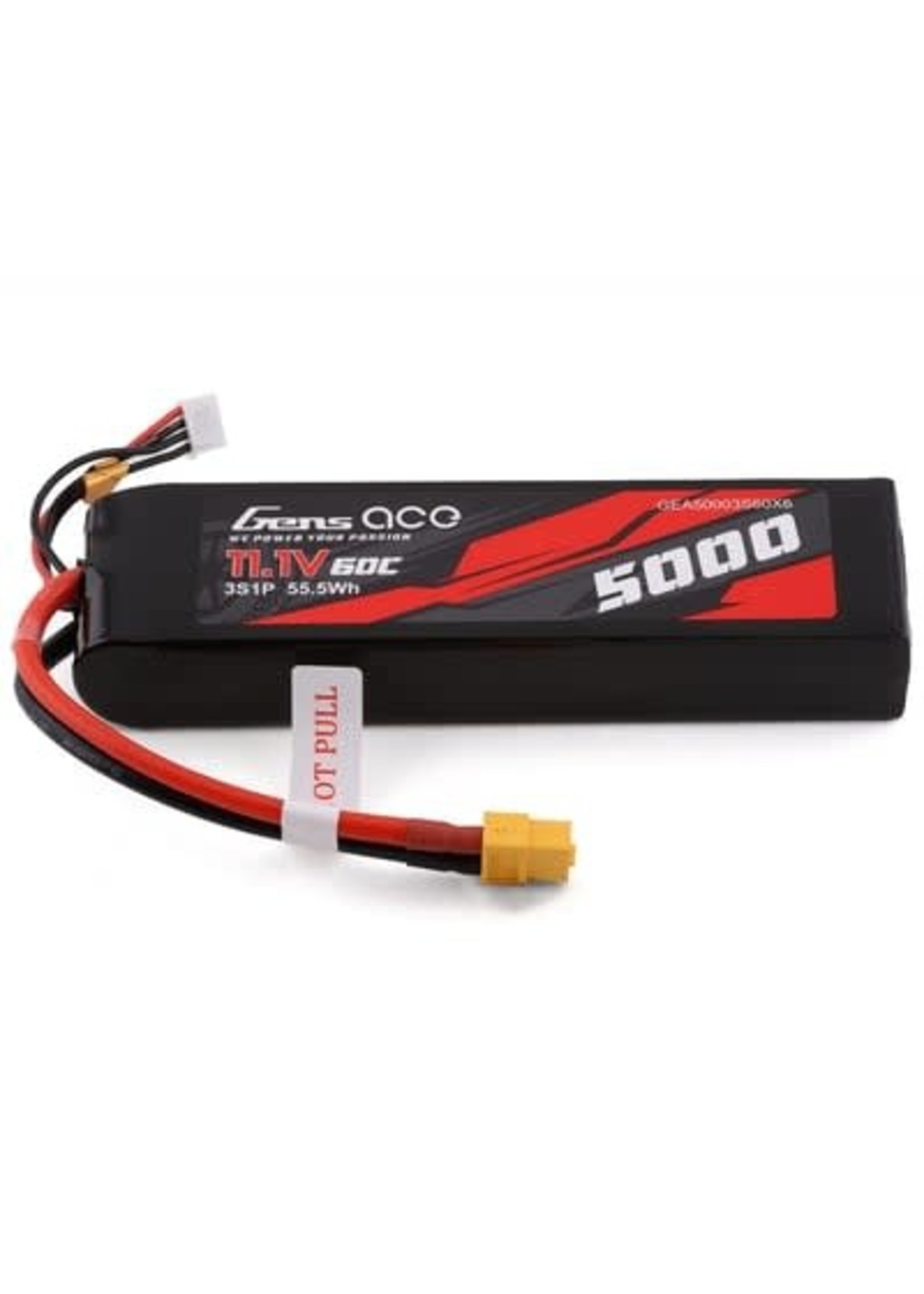 Gens ace GEA50003S60X6 Gens Ace 3s LiPo Battery 60C (11.1V/5000mAh) w/XT-60 Connector