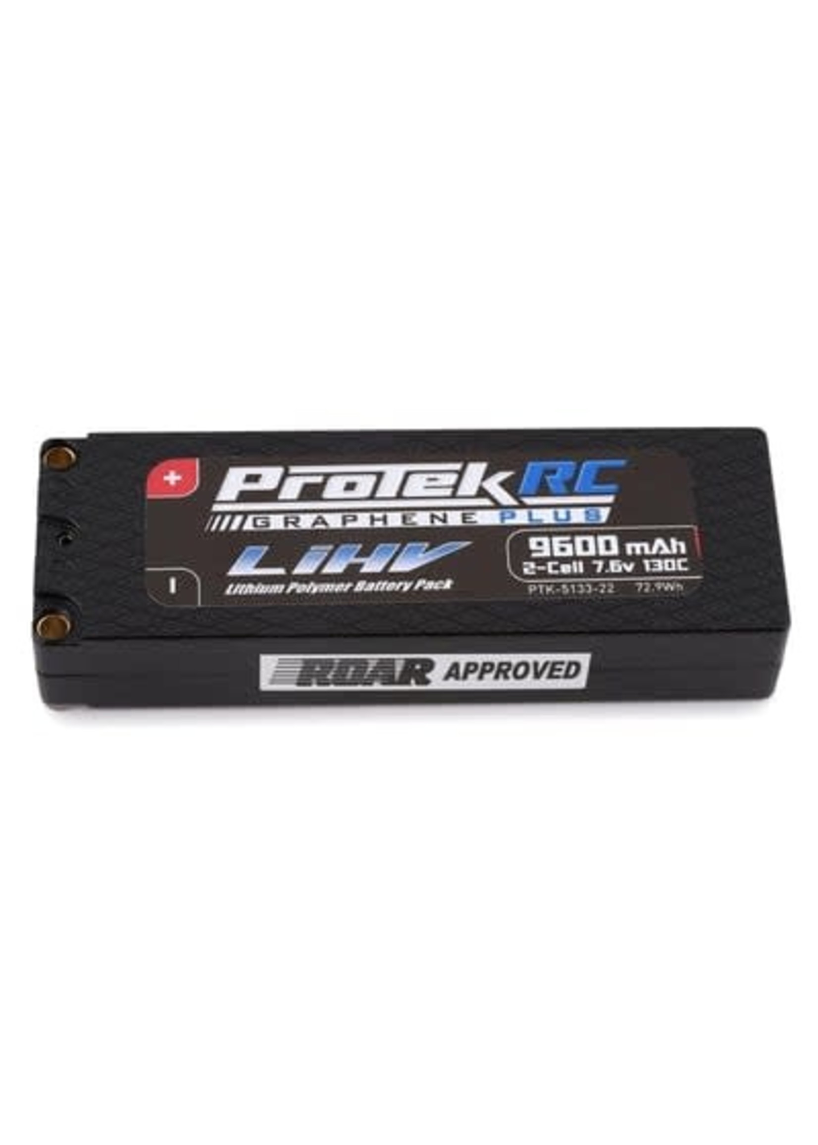 ProTek RC PTK-5133-22 ProTek RC 2S 130C Low IR Si-Graphene + HV LiPo Battery (7.6V/9600mAh) w/5mm Connectors (ROAR Approved)