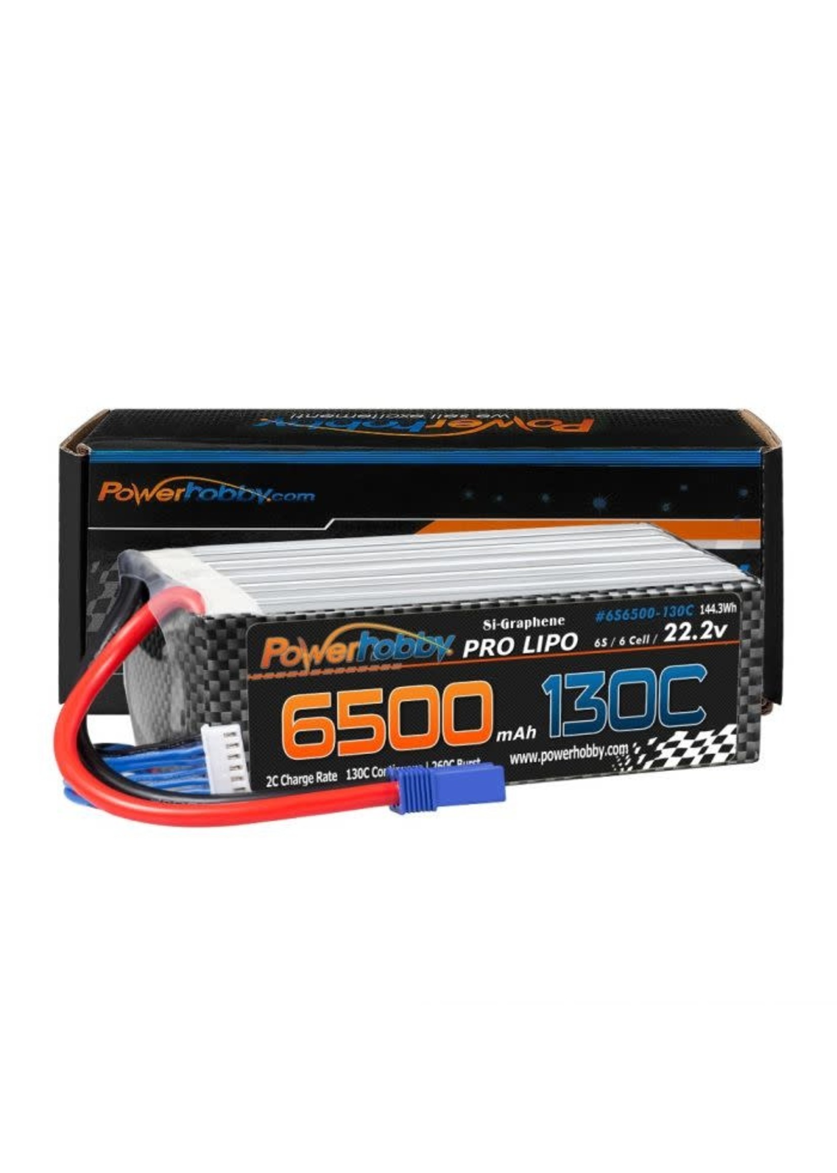 Power Hobby PH-6S-6500MAH-130C-EC5 Powerhobby 6S 22.2V 6500mah 130C GRAPHENE Lipo Battery w EC5 Plug