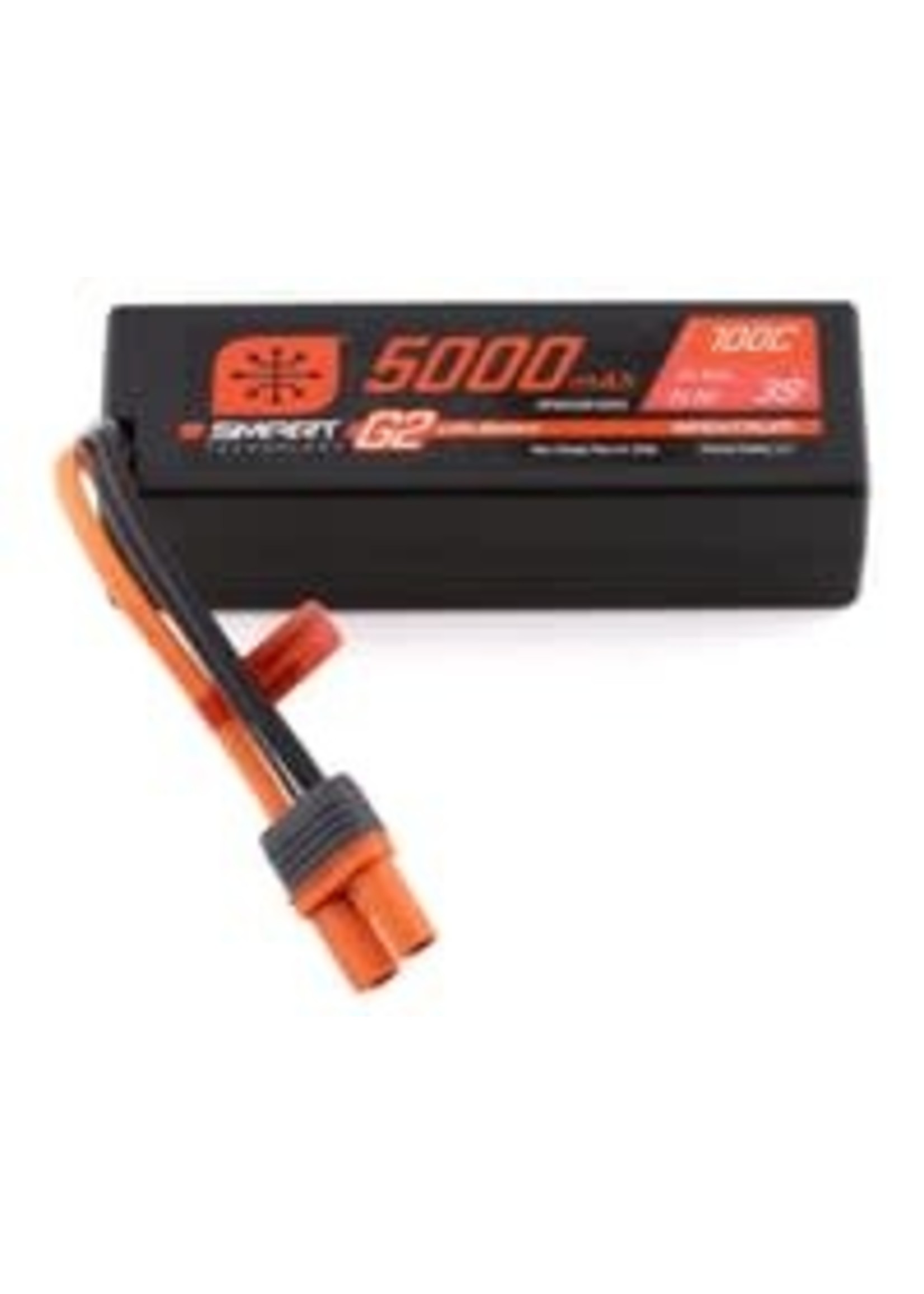 Spektrum SPMX53S100 Spektrum 11.1V 5000mAh 3S 100C Smart G2 Hardcase LiPo Battery: IC5
