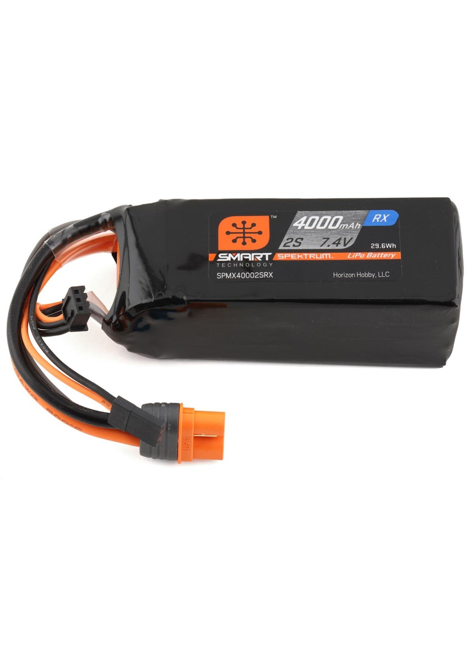 Spektrum SPMX40002SRX Spektrum 4000mAh 2S 7.4V Smart LiPo Receiver Battery IC3