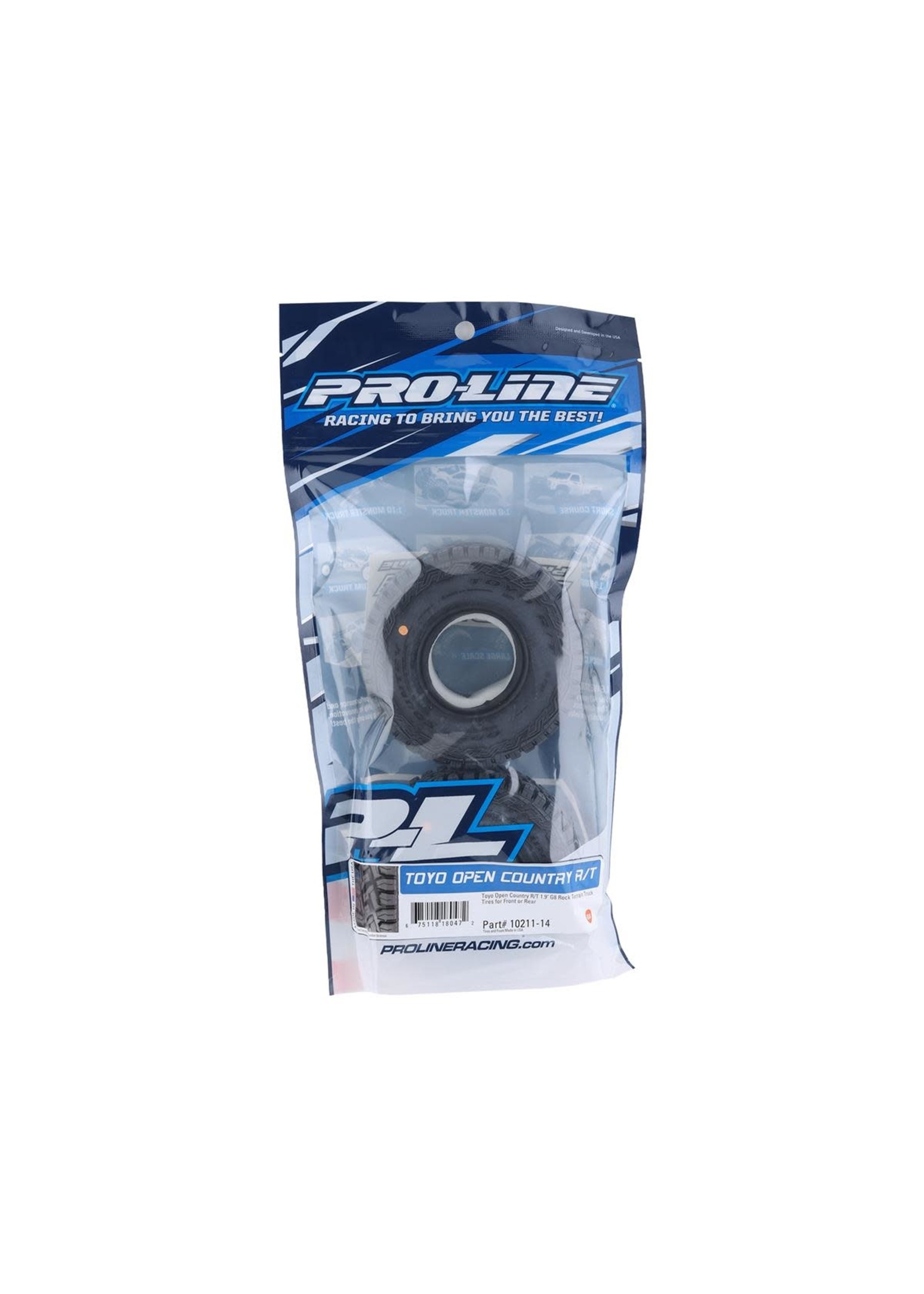 Pro-Line PRO10211-14 Pro-Line Toyo Open Country R/T 1.9" Rock Crawler Tires (2) (G8) w/Foam Inserts