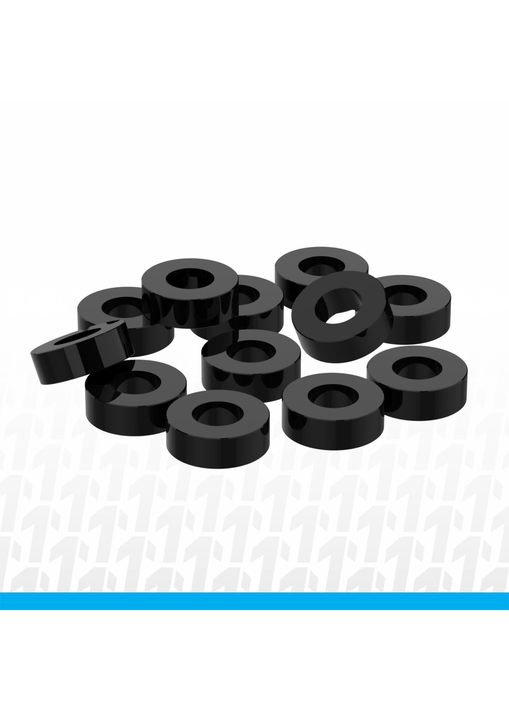 1UP Racing 80304 1UP Racing Precision Aluminum Shims (Black) (12) (2mm)