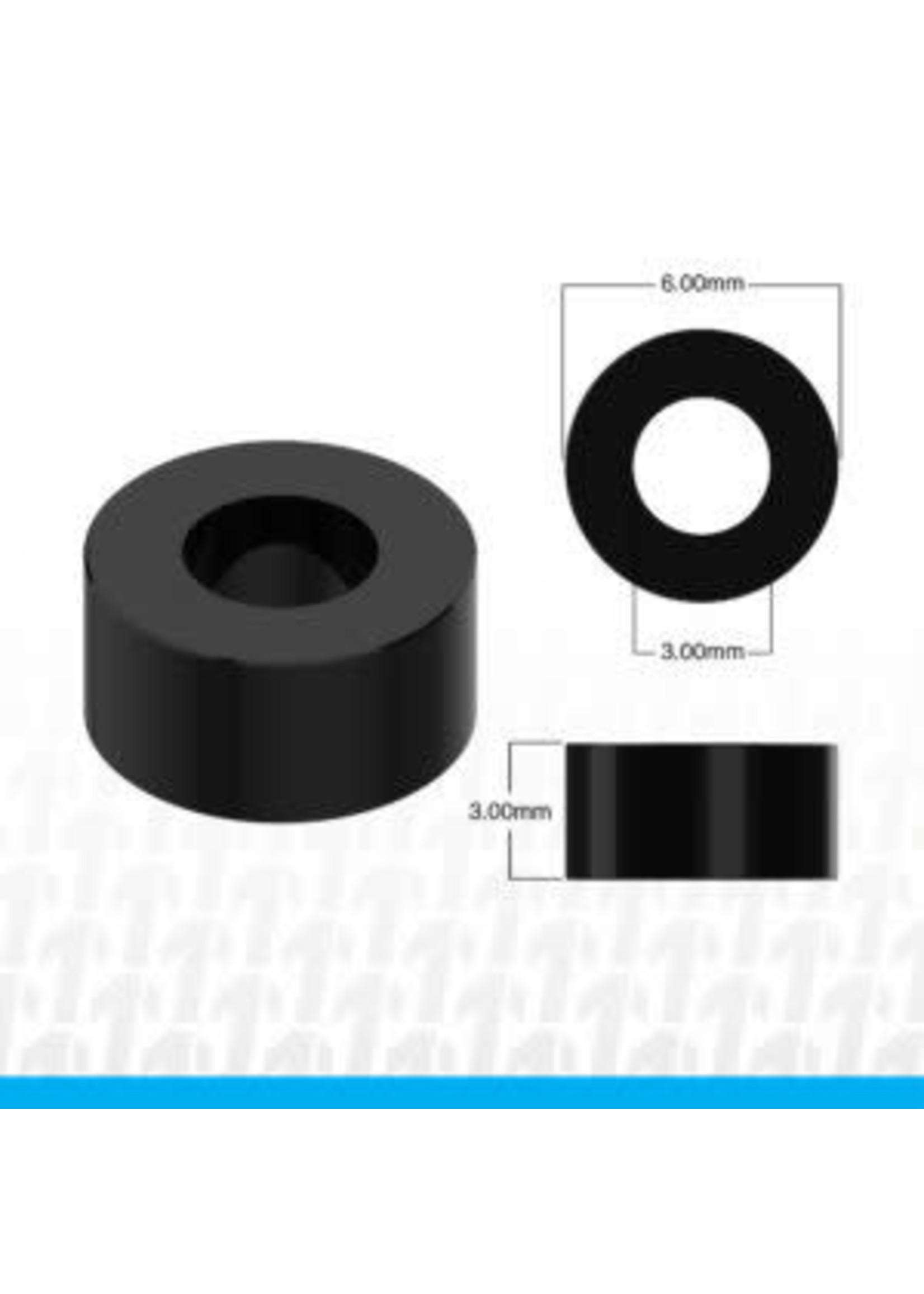 1UP Racing 80305 1UP Racing Precision Aluminum Shims (Black) (12) (3mm)