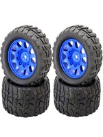 Power Hobby Powerhobby Raptor XL Belted Tires / Viper Wheels (4) Traxxas X-Maxx 6s / 8S BLUE