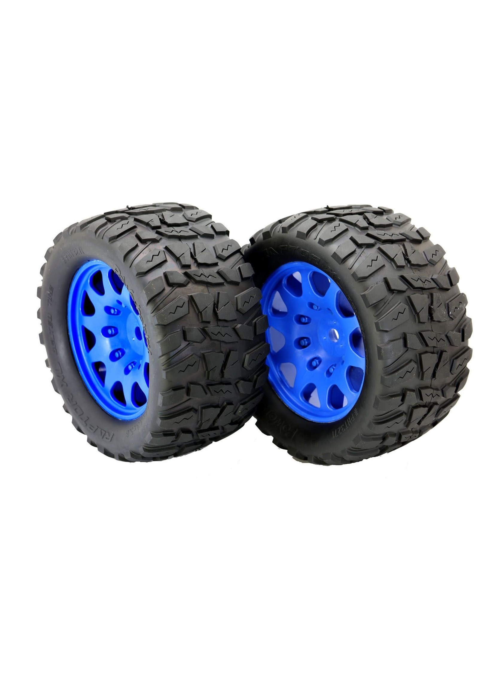 Power Hobby PH3271BLUE Powerhobby Raptor XL Belted Tires / Viper Wheels (4) Traxxas X-Maxx 6s / 8S BLUE