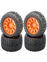 Power Hobby Powerhobby Raptor XL Belted Tires / Viper Wheels (4) Traxxas X-Maxx 6s / 8S ORANGE