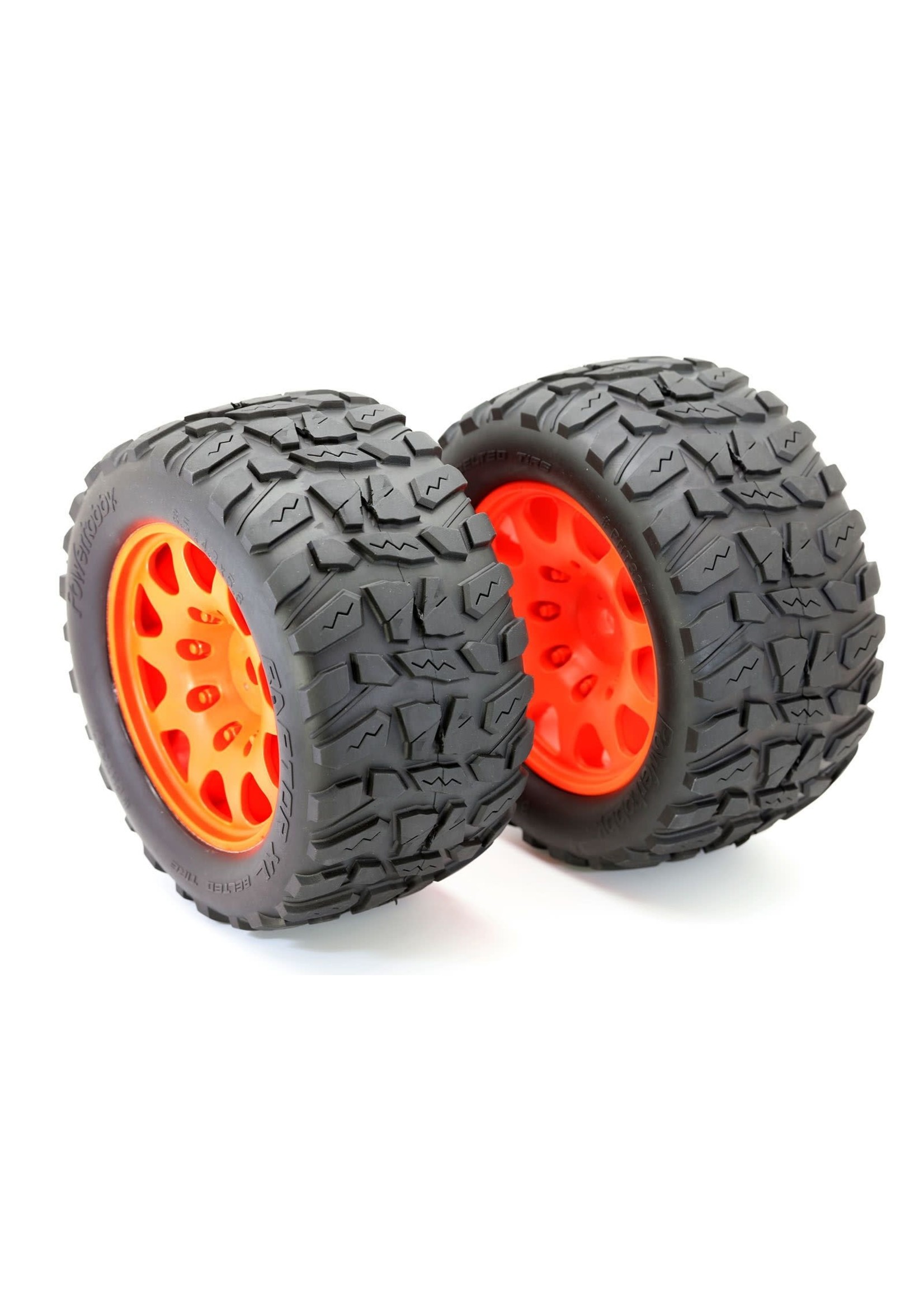 Power Hobby PH3271ORANGE Powerhobby Raptor XL Belted Tires / Viper Wheels (4) Traxxas X-Maxx 6s / 8S ORANGE