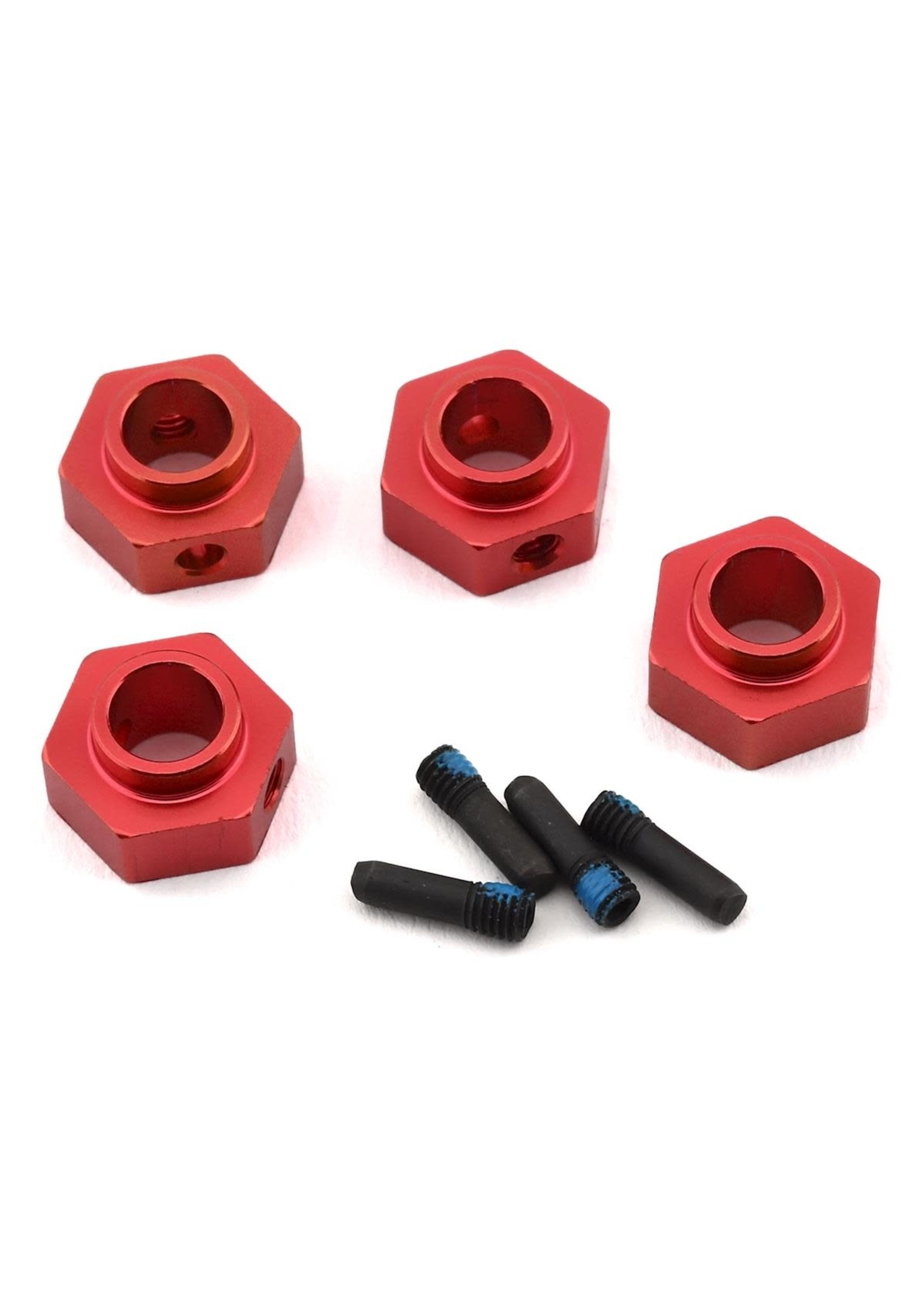 Traxxas 8269R Traxxas Alum 12mm Hex Wheel Hubs with Screw Pins Red