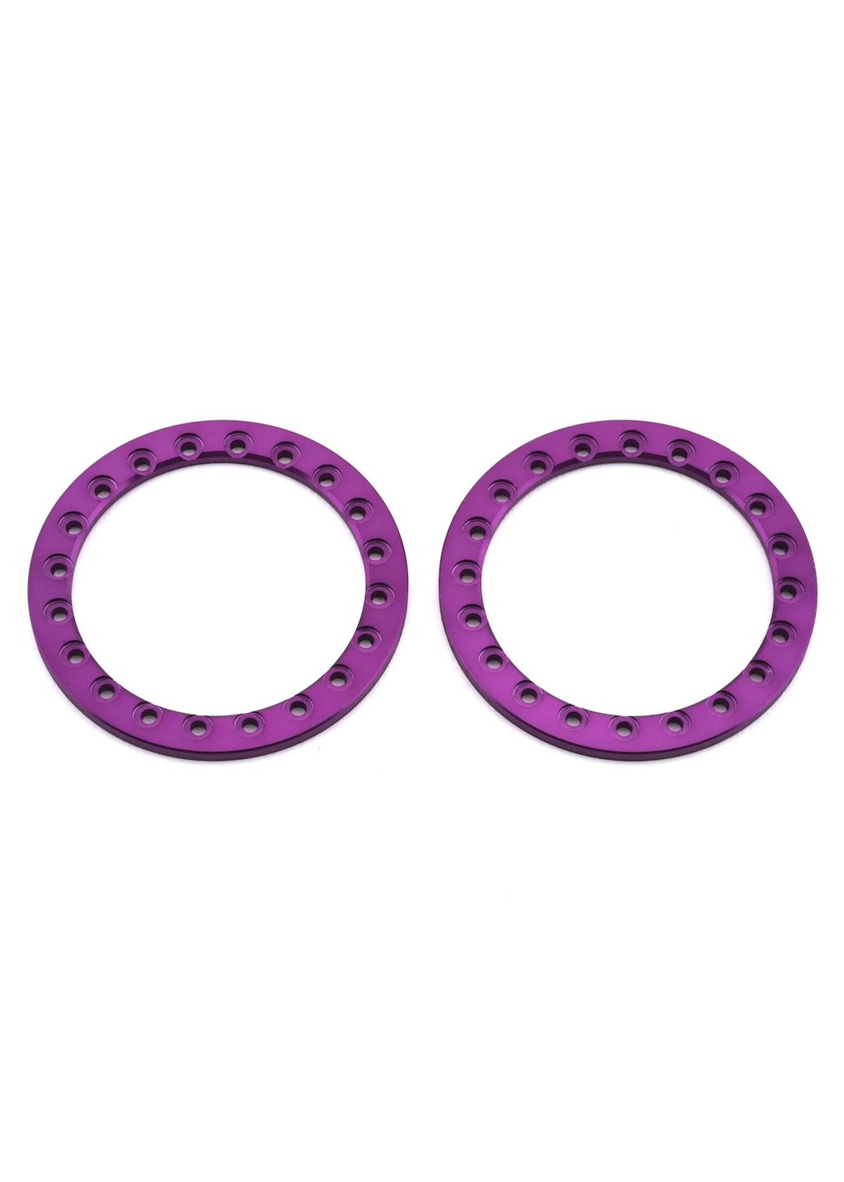 SSD SSD00374 SSD RC 1.9” Aluminum Beadlock Rings (Purple) (2)