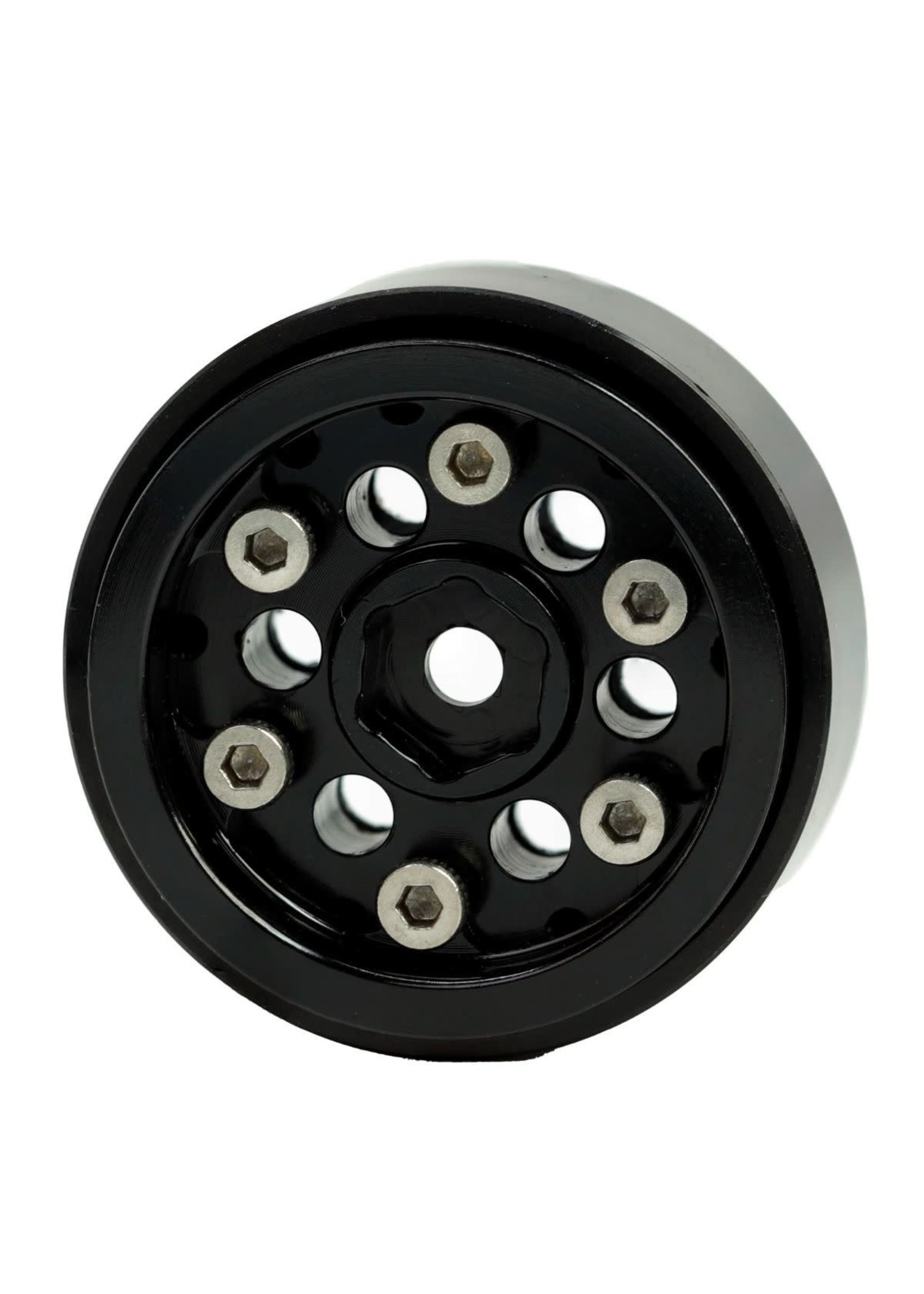 Power Hobby PHSCX24135-BLACK Powerhobby 1.0" Axial SCX24 Aluminum Beadlock Crawler Wheels 1/24 Jeep Bronco Black