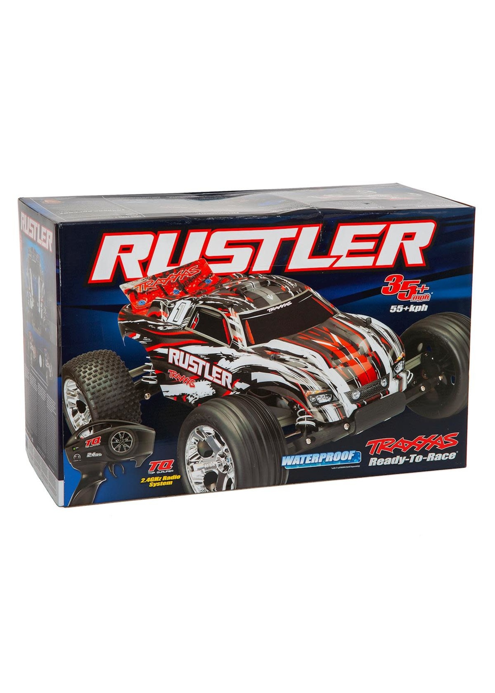 Traxxas 37054-4-BLUE Traxxas Rustler 1/10 Stadium Truck with TQ 2.4 GHz (Blue)