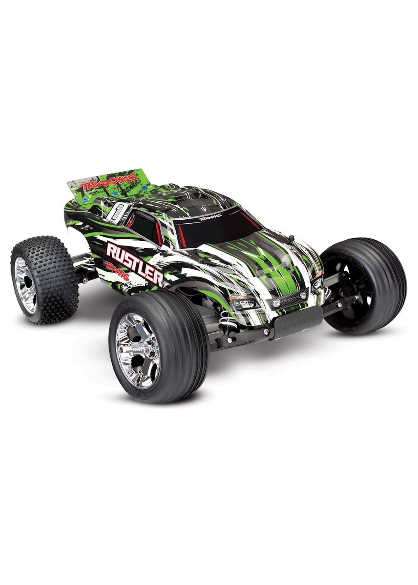 Traxxas 37054-4-GRN Traxxas Rustler 1/10 Stadium Truck with TQ 2.4 GHz (Green)