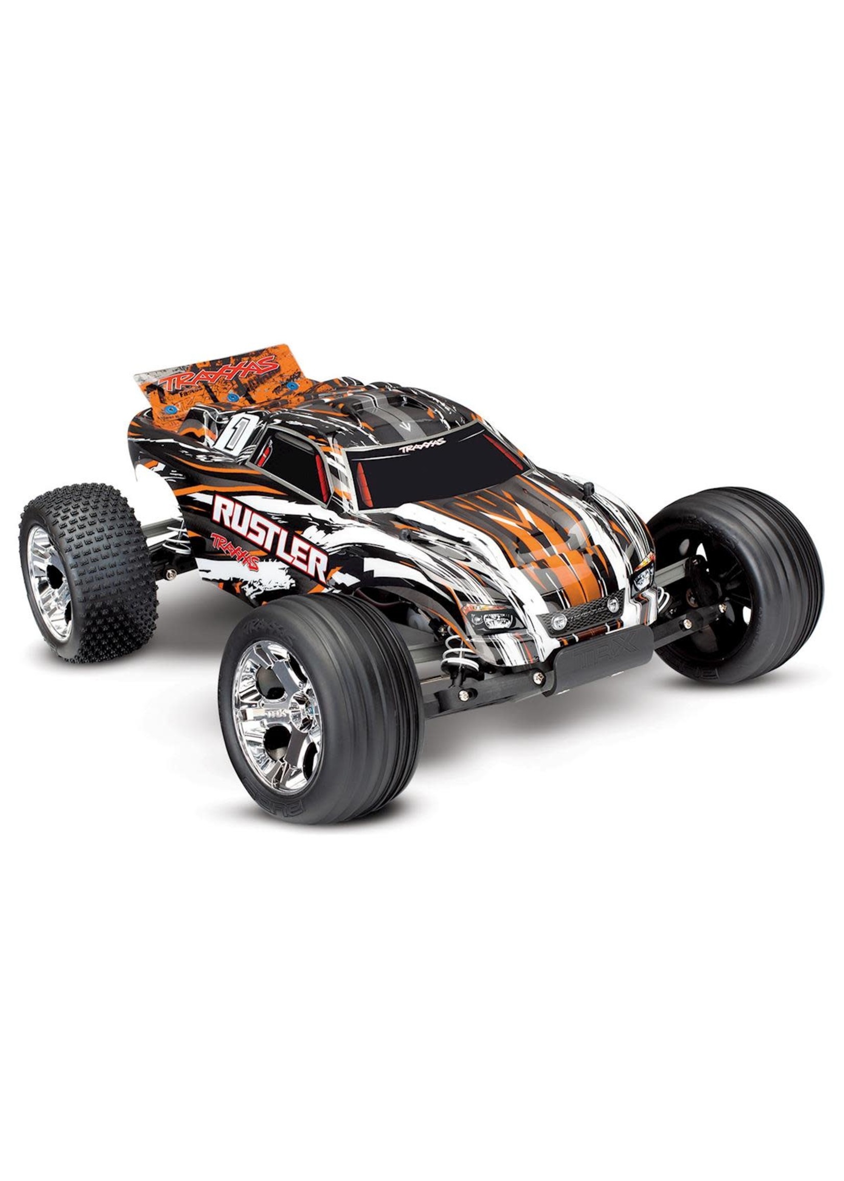 Traxxas 37054-4-ORNG Traxxas Rustler 1/10 Stadium Truck with TQ 2.4 GHz (Orange)