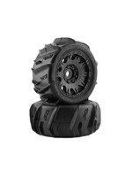 Pro-Line Pro-Line Dumont 5.7" Sand/Snow Pre-Mounted Tires w/Raid Wheels (Black) (2) (Medium) w/24mm Hex