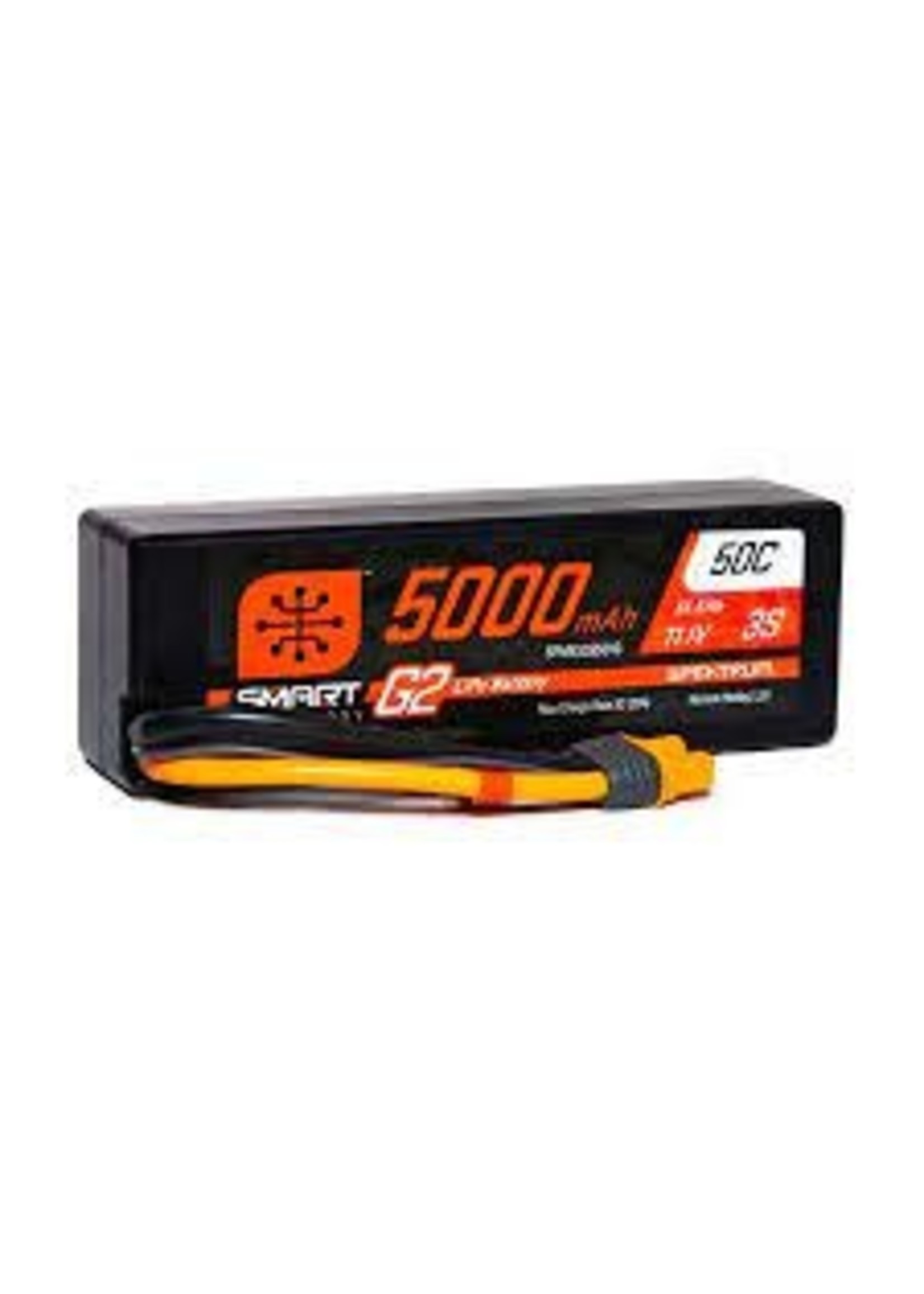 Spektrum SPMX53S50H3 11.1V 5000mAh 3S 50C Smart G2 Hardcase LiPo Battery: IC3