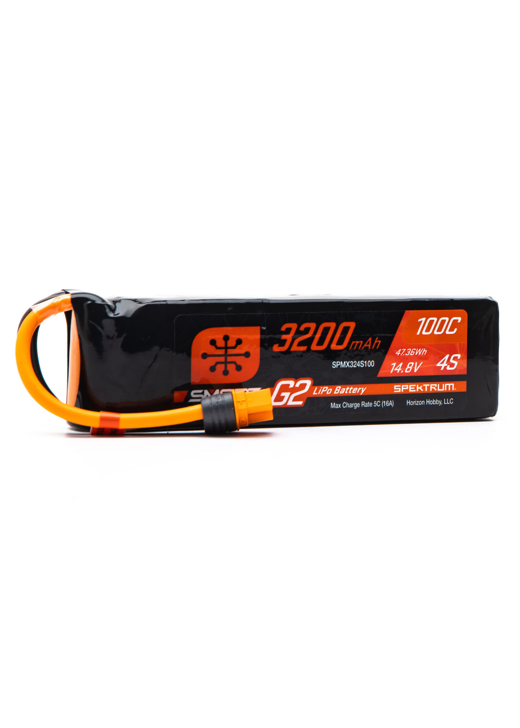 Spektrum SPMX324S100 Spektrum 14.8V 3200mAh 4S 100C Smart G2 LiPo Battery: IC3