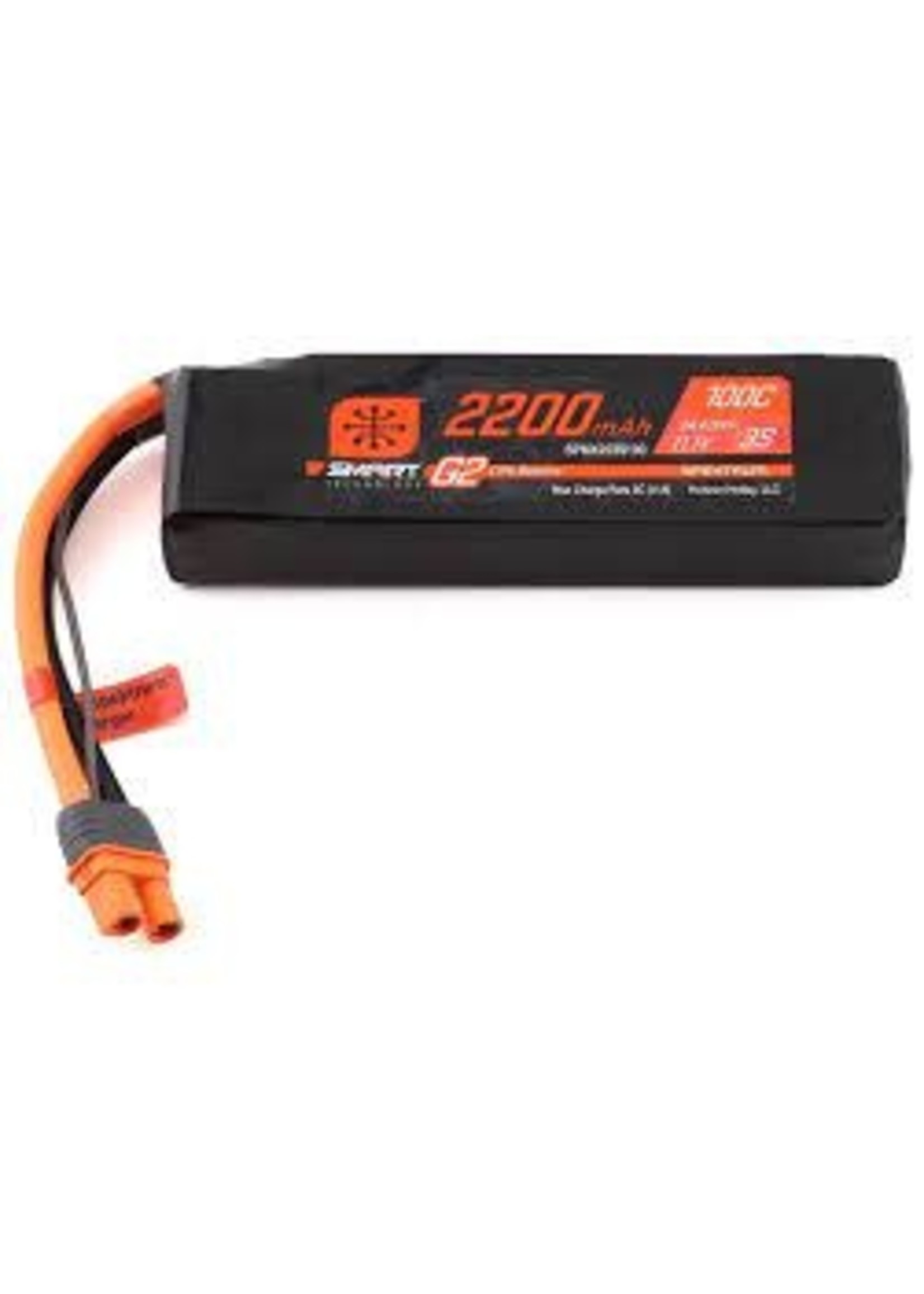 Spektrum SPMX223S100 Spektrum RC 3S Smart G2 LiPo 100C Battery Pack (11.1V/2200mAh) w/IC3 Connector