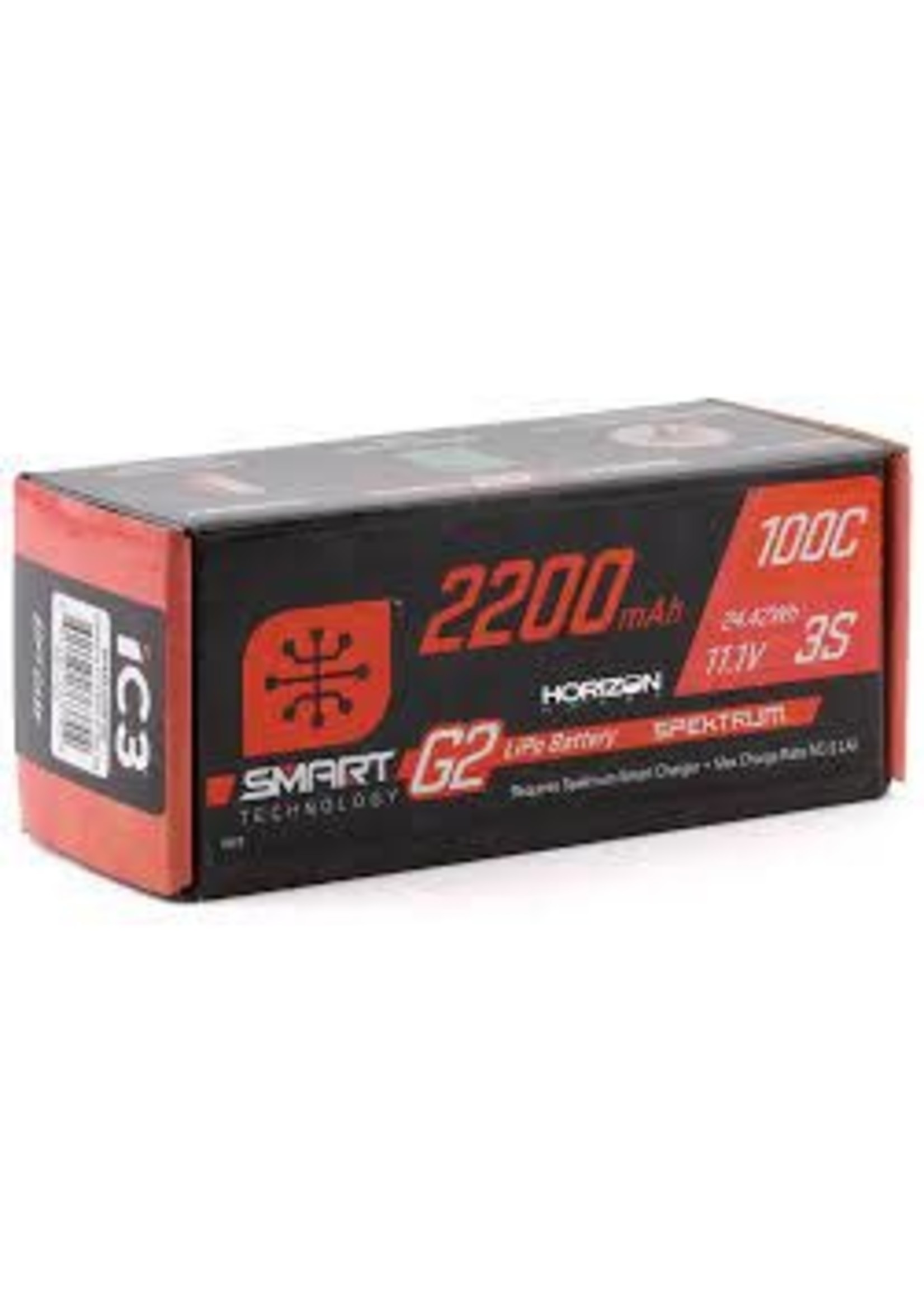 Spektrum SPMX223S100 Spektrum RC 3S Smart G2 LiPo 100C Battery Pack (11.1V/2200mAh) w/IC3 Connector