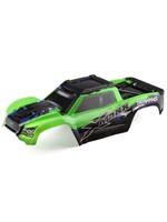 Traxxas Body, X-Maxx , green (painted, decals applied) (assembled with front & rear body mounts, rear body support, and tailgate protector)