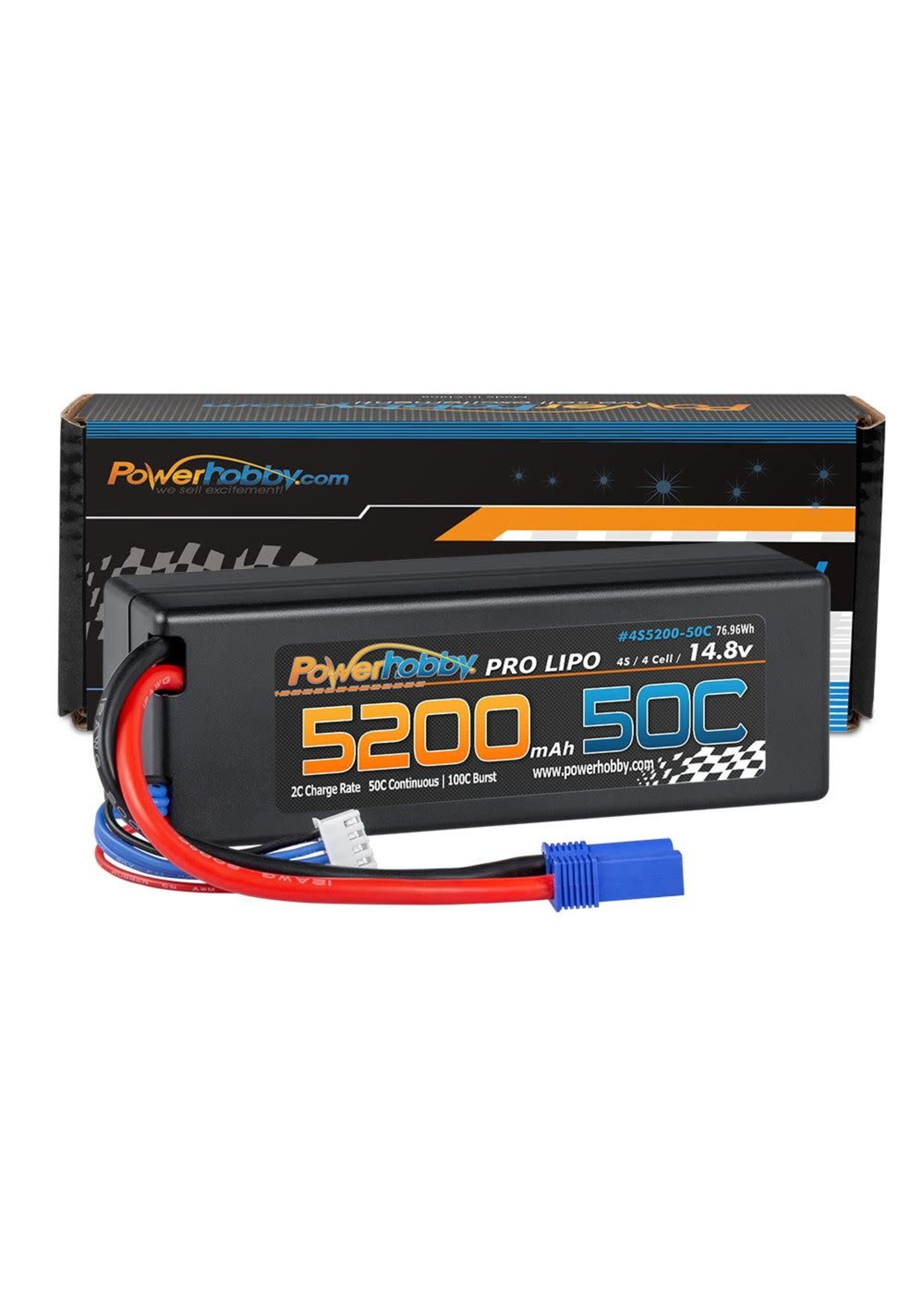Power Hobby Powerhobby 4s 14.8v 5200mah 50c Lipo Battery w EC5 Plug Hard Case LCG