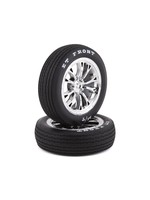 Traxxas Traxxas Drag Slash Front Pre-Mounted Tires (Chrome) (2) w/Weld Wheels & 12mm Hex