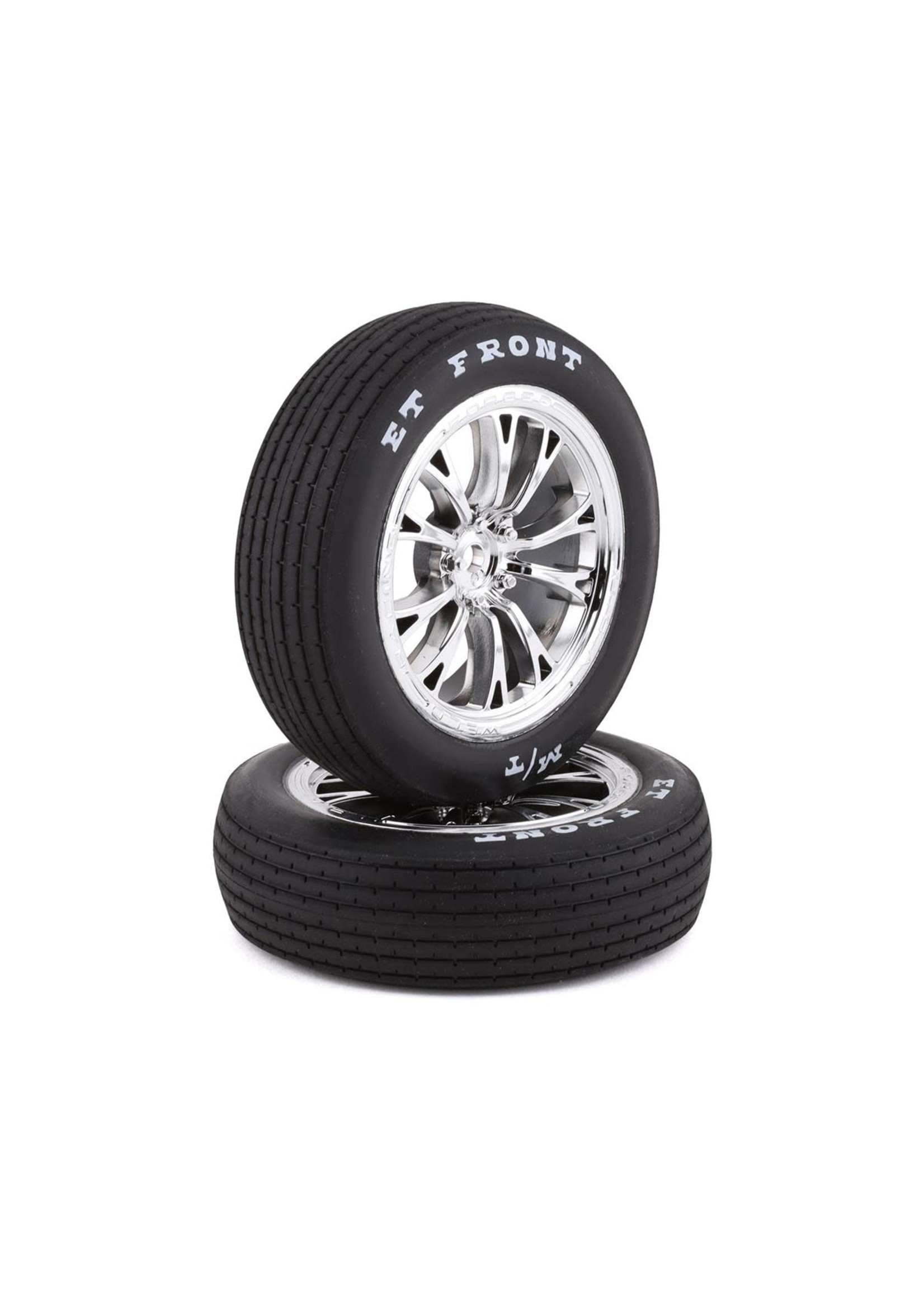Traxxas Traxxas Drag Slash Front Pre-Mounted Tires (Chrome) (2) w/Weld Wheels & 12mm Hex