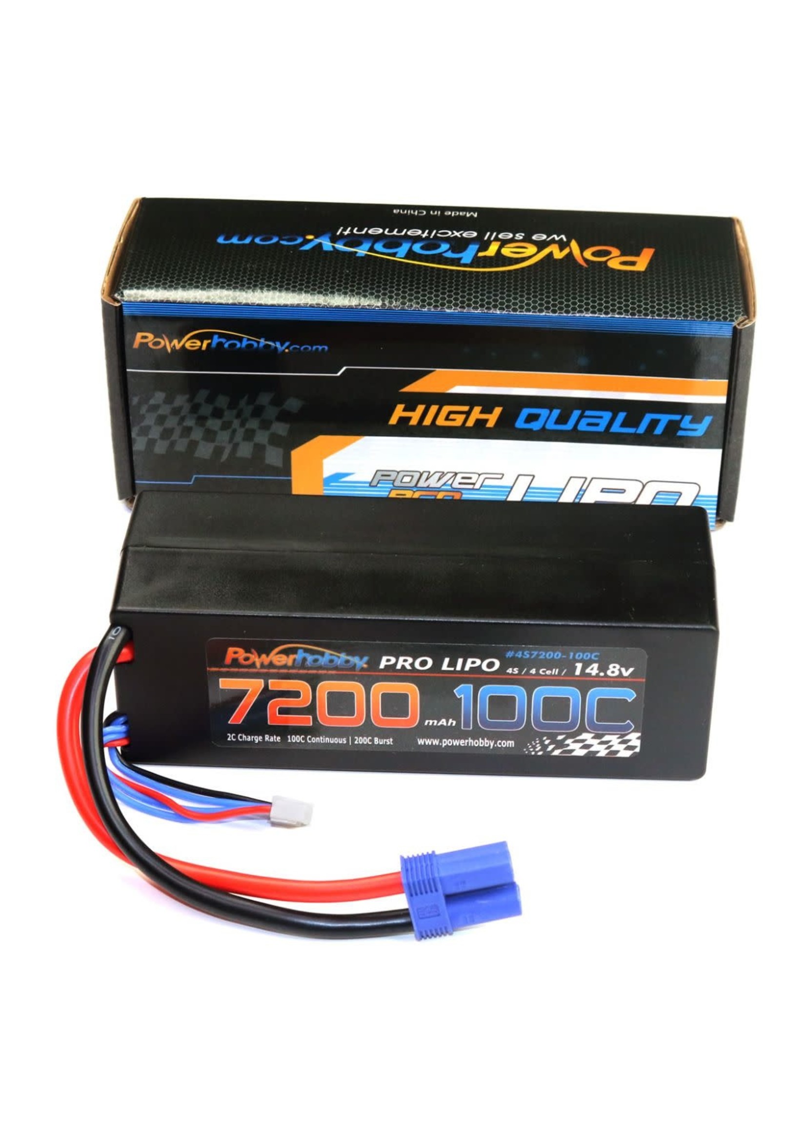Power Hobby Powerhobby 4s 14.8v 7200mah 100c Lipo Battery w EC5 Plug Hard Case 4-Cell