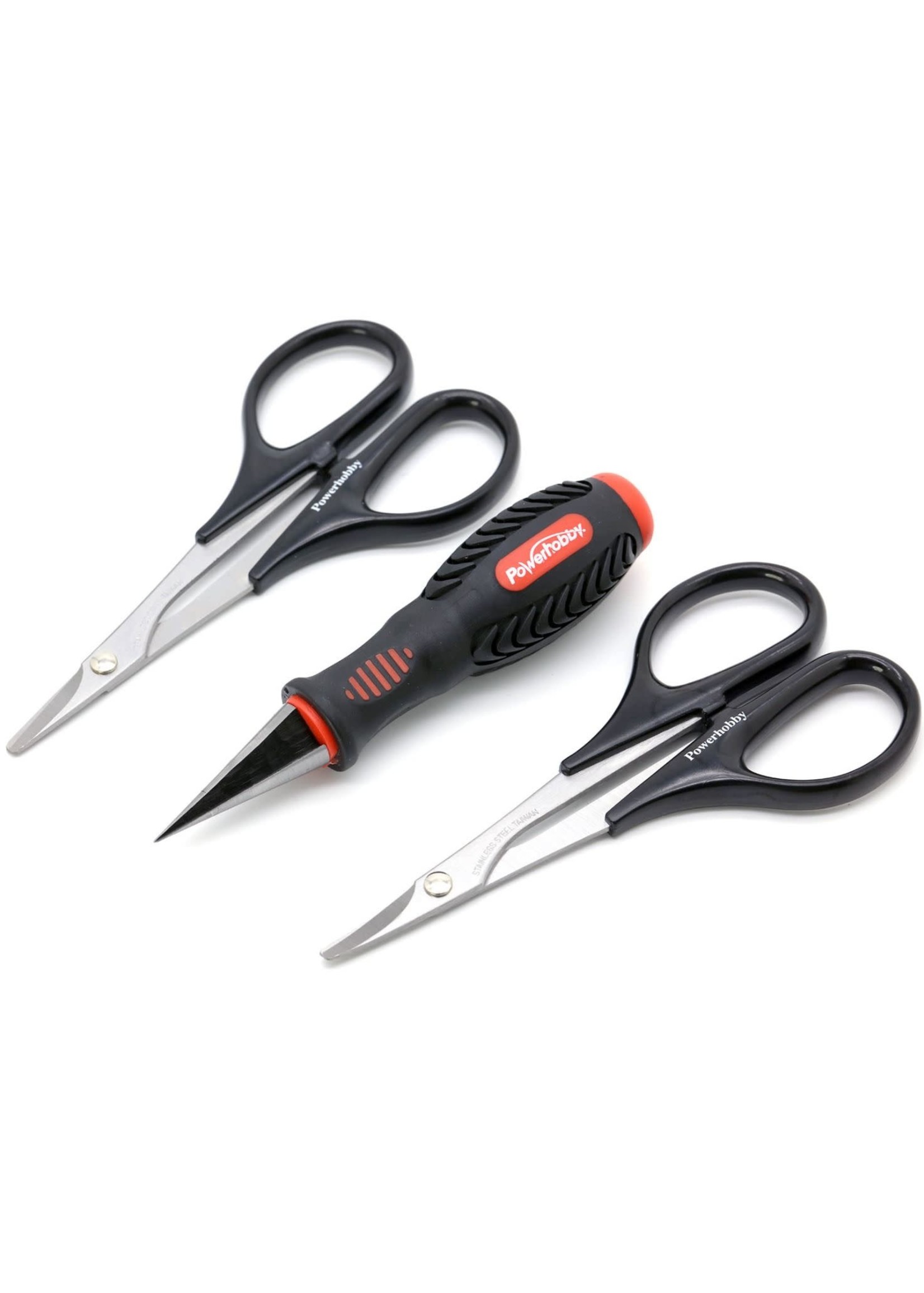 Power Hobby Powerhobby RC Body Tools Reamer & Scissors Set Curved Straight
