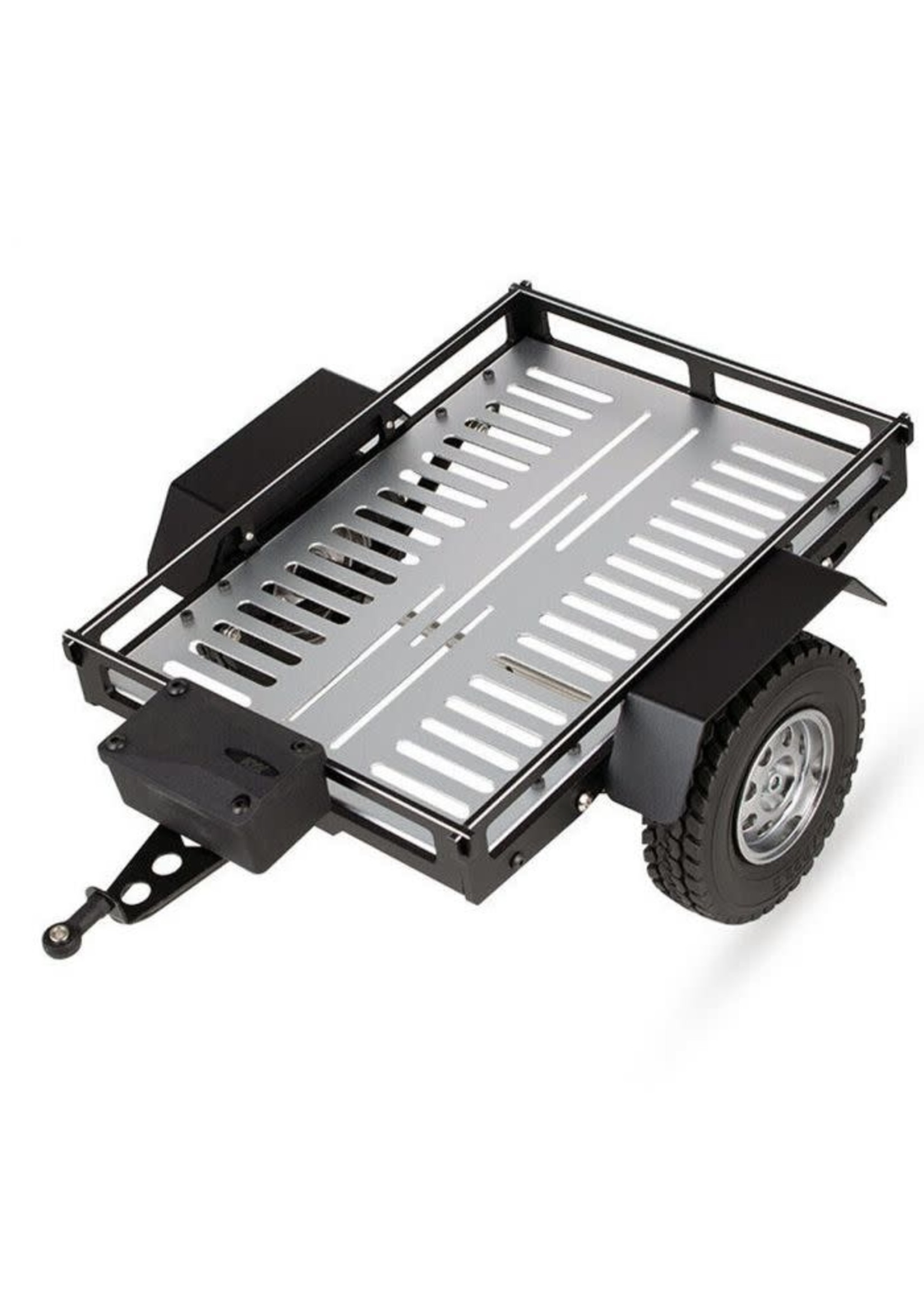 Power Hobby Powerhobby 1/10 CNC RC Crawler Single Axle Scale Truck Trailer Small Black