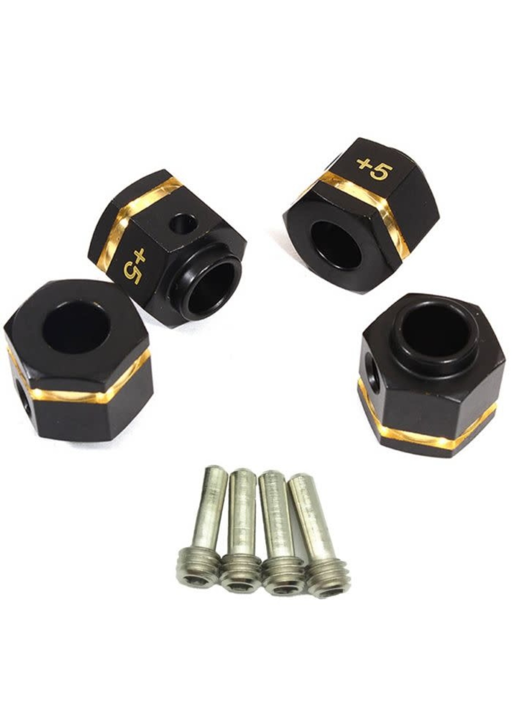 Power Hobby Powerhobby Brass Wheel Hex Black 12mm Traxxas TRX-4