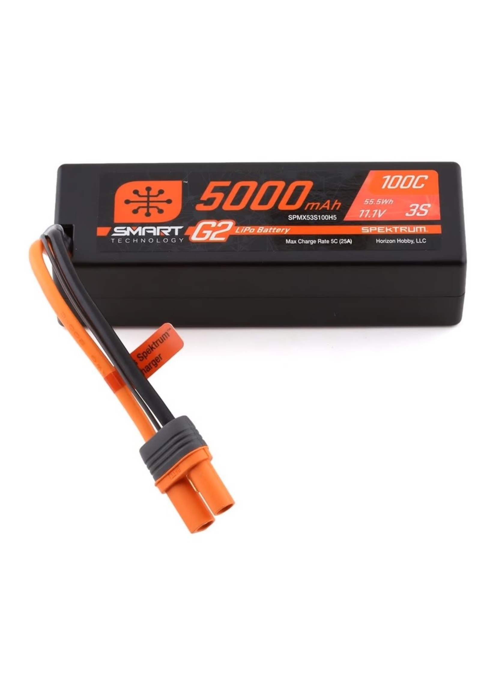 Spektrum Spektrum 11.1V 5000mAh 3S 100C Smart G2 Hardcase LiPo Battery: IC5