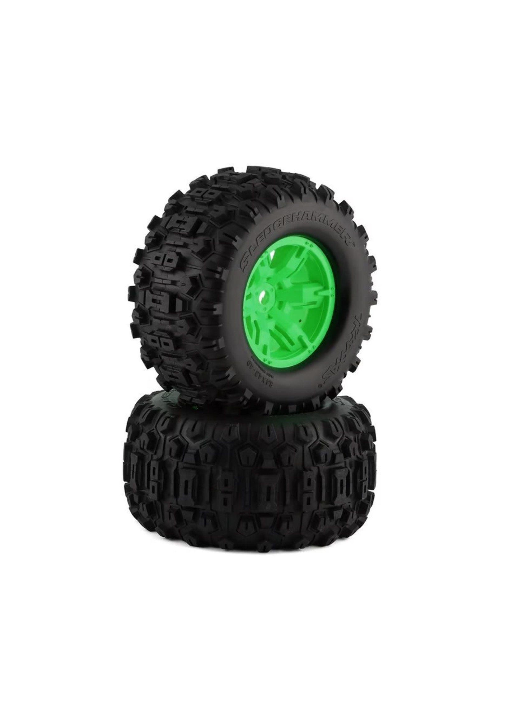 Traxxas Traxxas X-Maxx Sledgehammer Pre-Mounted Tires w/17mm Hex (Green) (2)