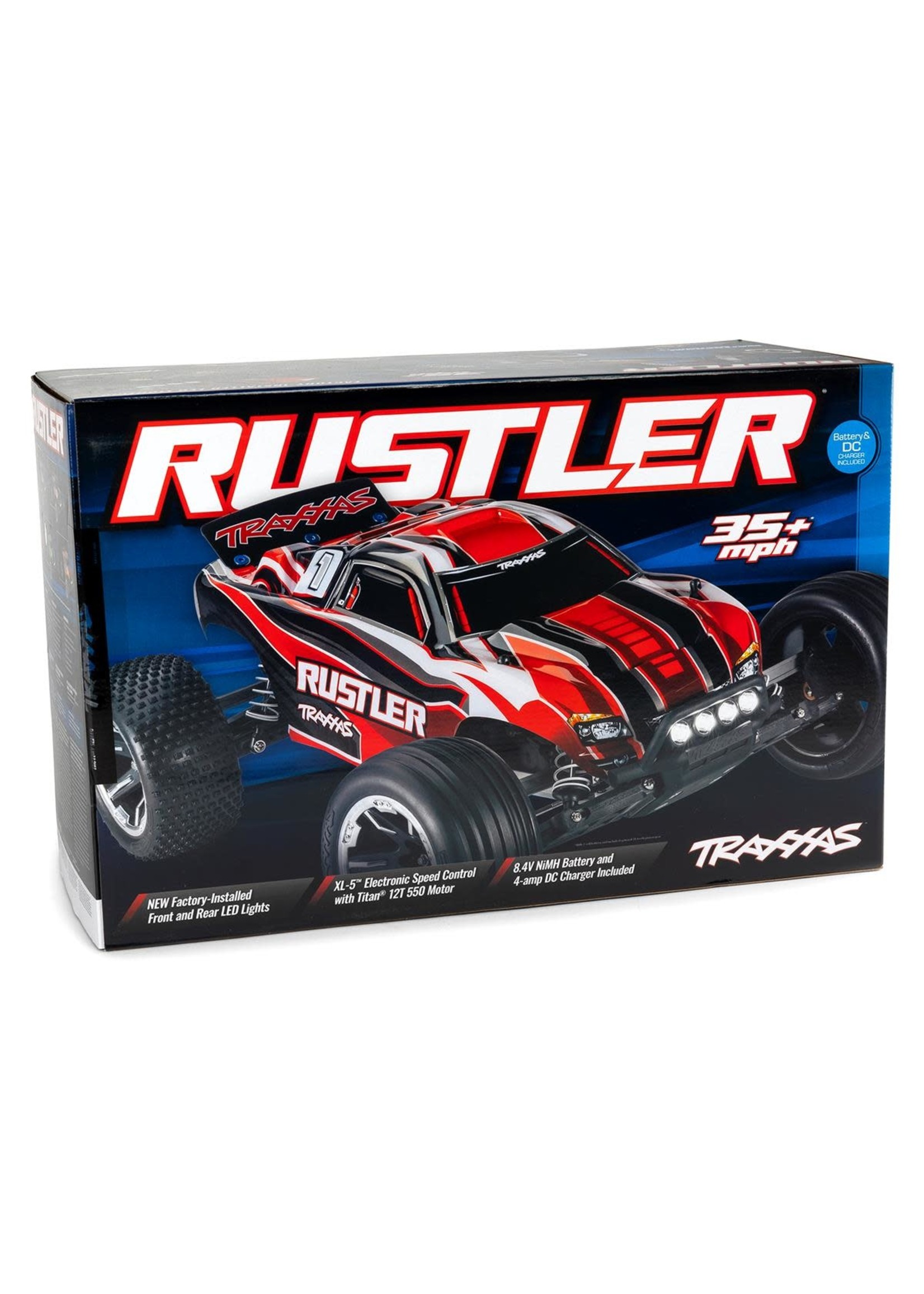 Traxxas Traxxas Rustler 1/10 RTR Stadium Truck (Blue) w/LED Lights, TQ 2.4GHz Radio, Battery & DC Charger