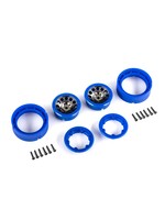Traxxas Wheels, Method 105 Beadlock (satin black chrome with blue beadlock) (2)