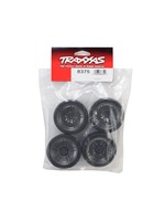 Traxxas Traxxas Front/Rear Tires/Black Chrome Wheels Assembled