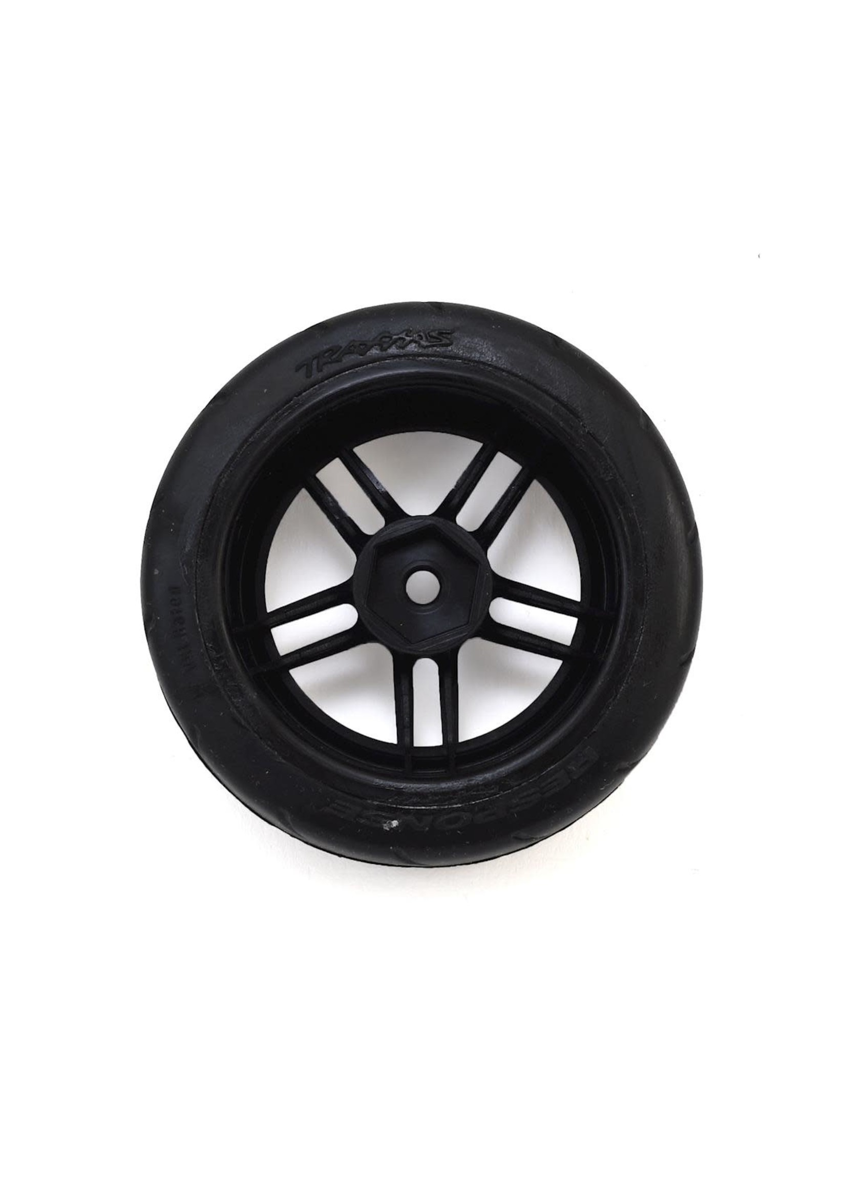 Traxxas Traxxas Front/Rear Tires/Black Chrome Wheels Assembled