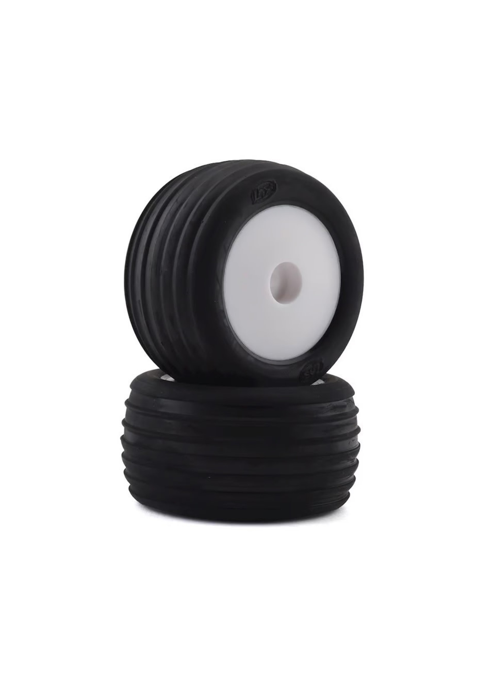 Losi Losi Front Mounted White Directional Tires (2) for Mini-T 2.0