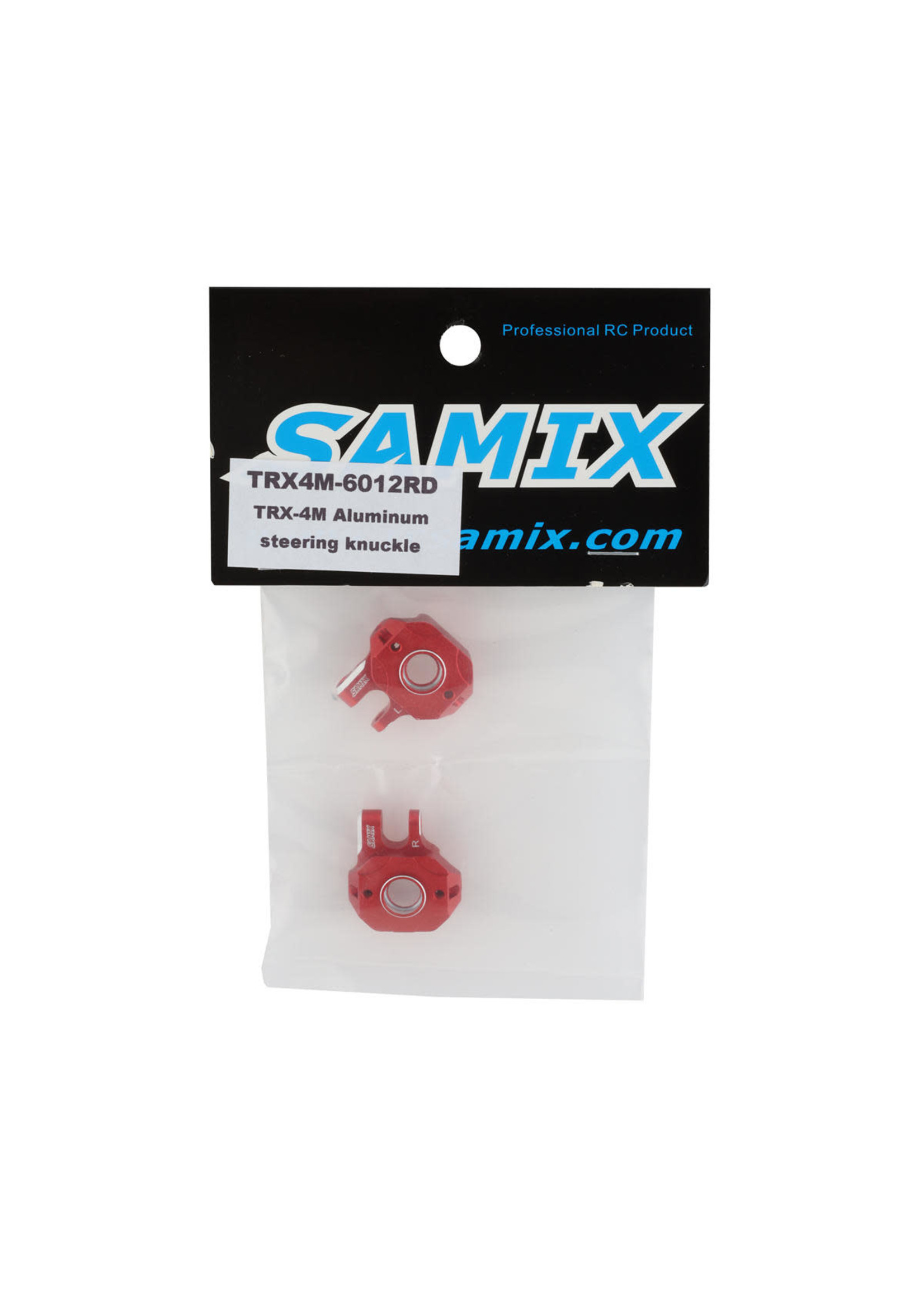 Samix SAMTRX4M-6012-RD Samix TRX-4M Aluminum Steering Knuckle Set (Red) (2)