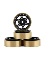 Samix Samix SCX24 Aluminum & Brass Adjustable Offset 1.0" Beadlock Wheels (Black) (4)
