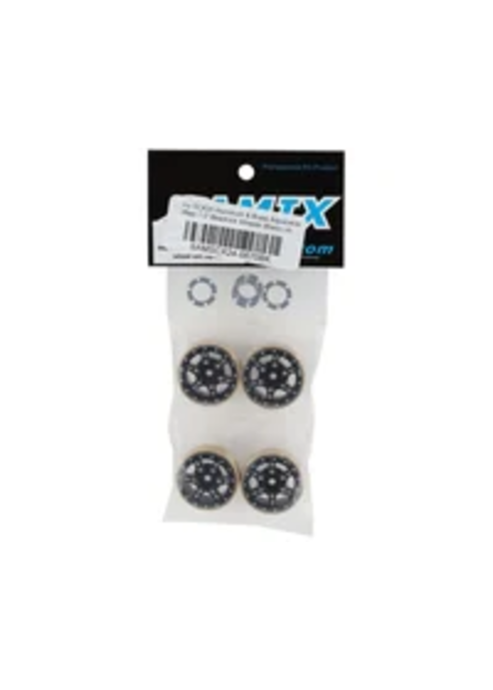 Samix SAMSCX24-6670BK Samix SCX24 Aluminum & Brass Adjustable Offset 1.0" Beadlock Wheels (Black) (4)