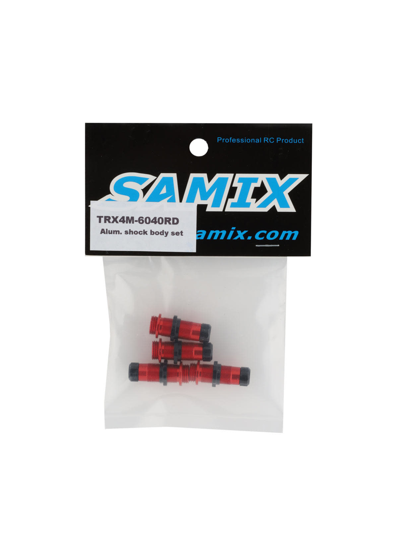 Samix SAMTRX4M-6040-RD Samix TRX-4M Aluminum Shock Body Full Set (Red) (4)